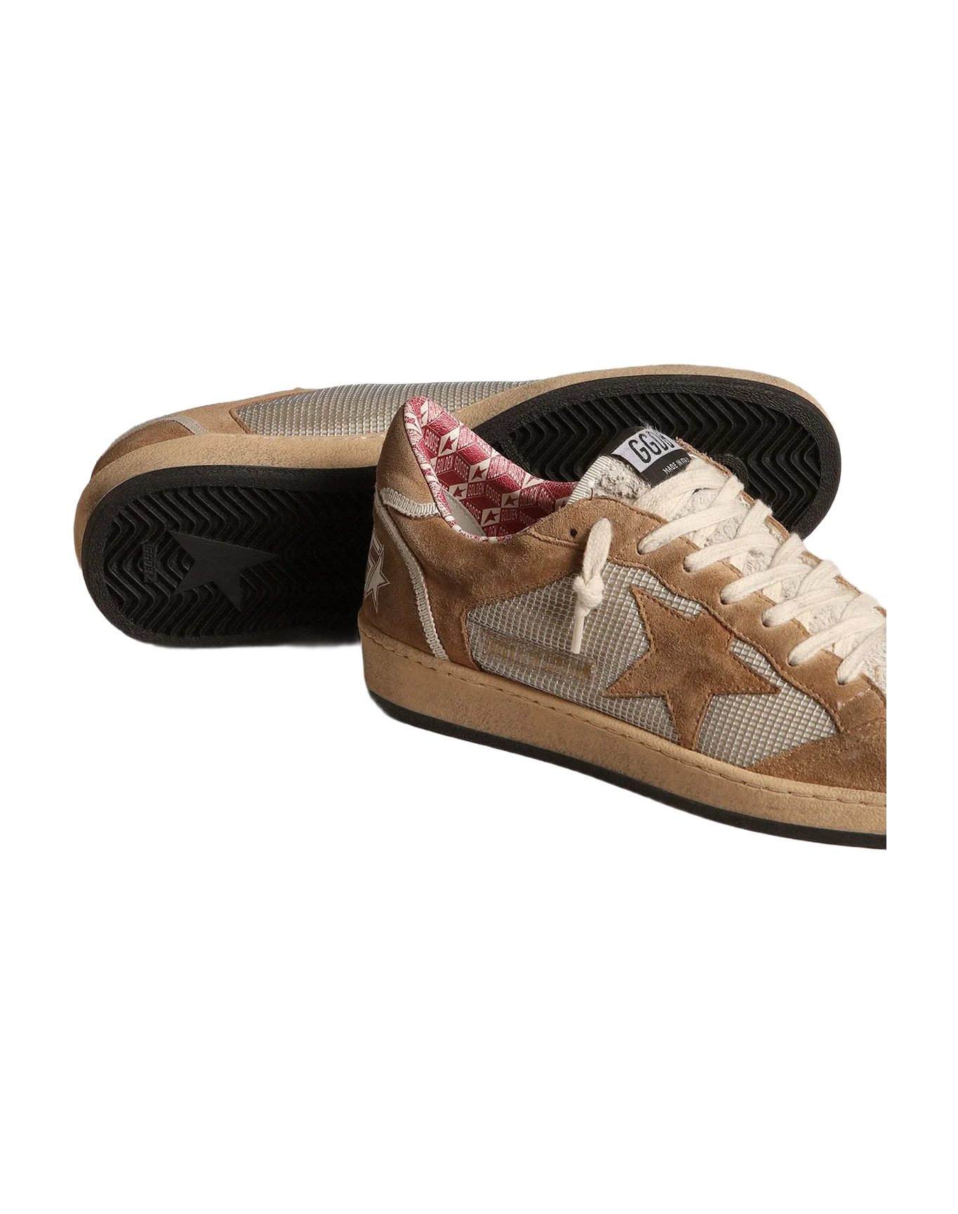 Men | Ball Star Lab Buff-Colored Suede | Tabacco x Silver x White - Image 8