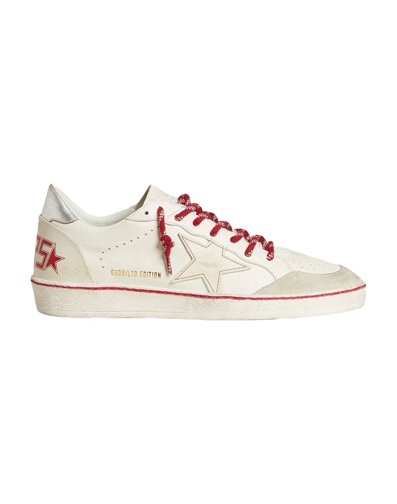 Men | Ball Star Ltd Cny White Leather with A Lived-In Effect | White x Ice x Silver - Image 2