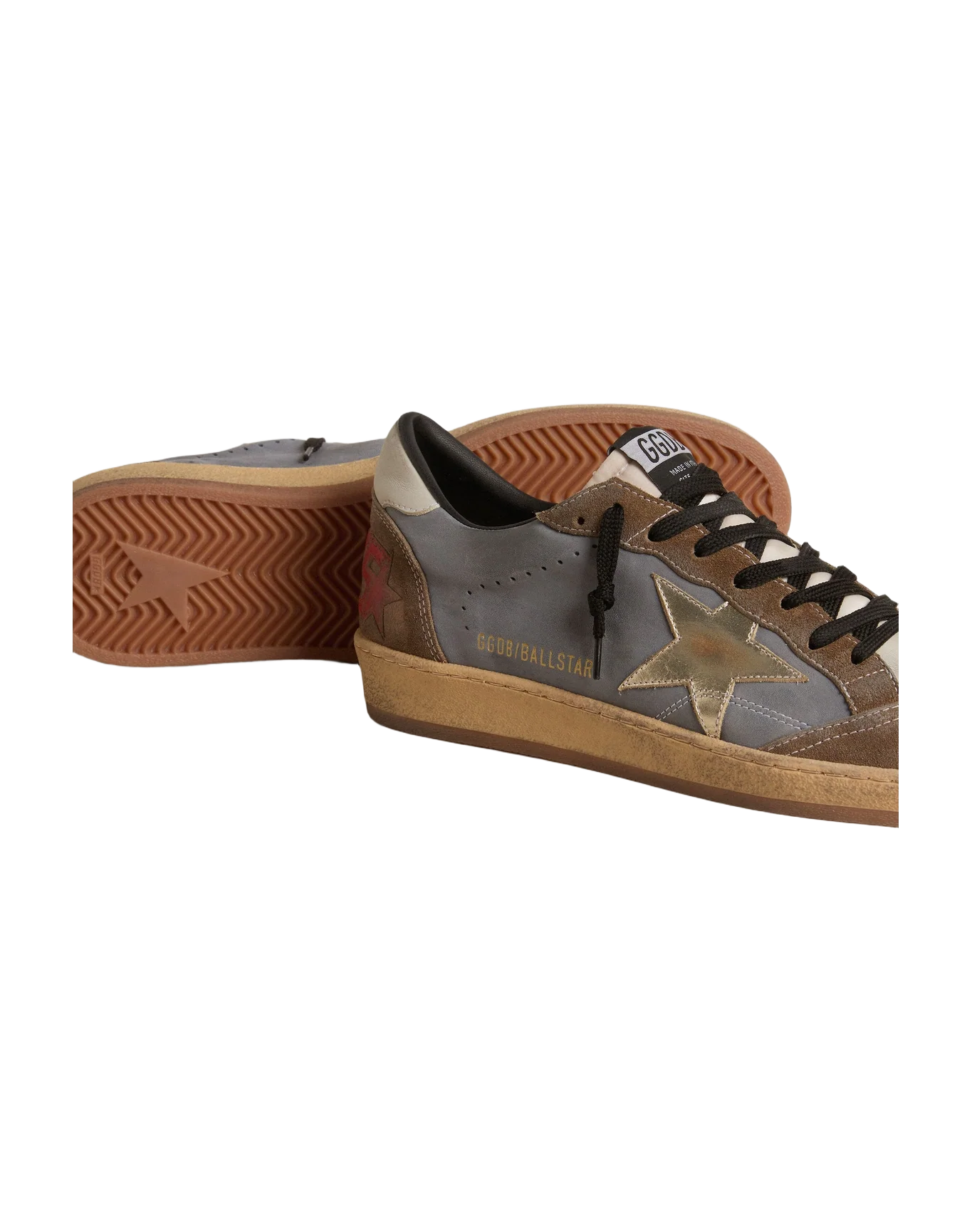 Men | Ball Star Nubuck & Suede with Gold Metallic Star | Denim Blue x Green x Beige x Platinum x White - Image 2