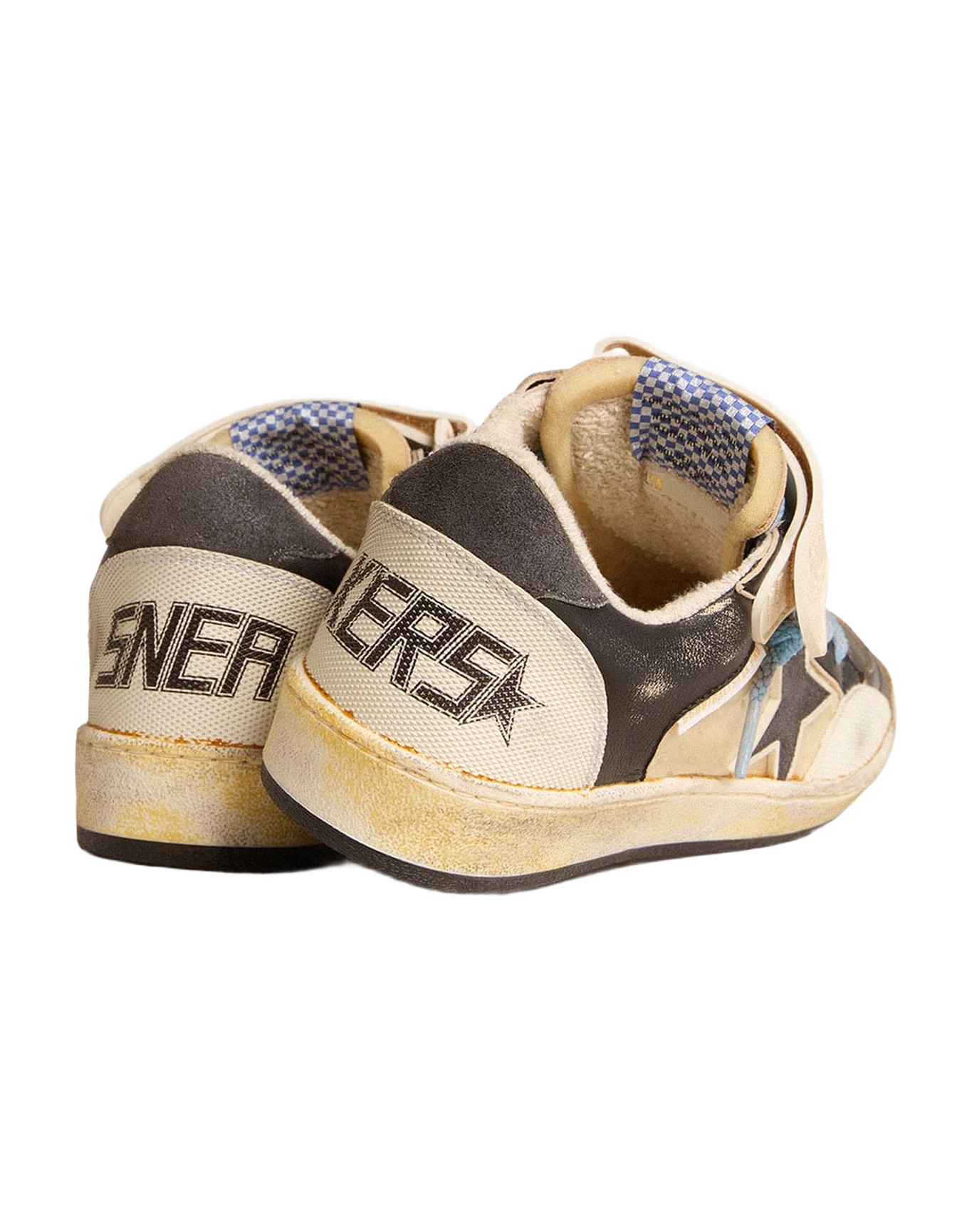 Men | Ball Star Pro Black Leather with Velcro Strap | White x Mustang x Pvc - Image 7