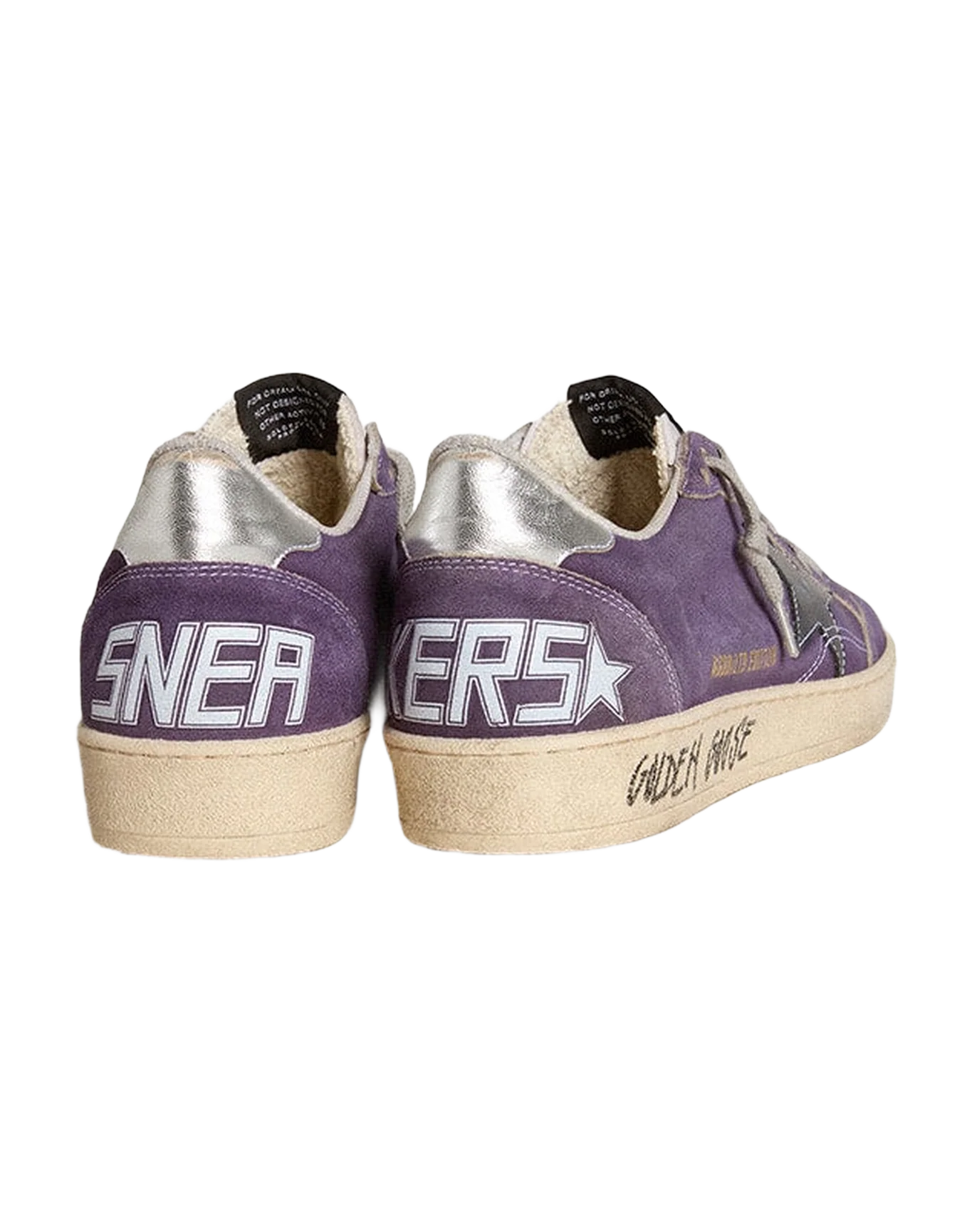 Men | Ball Star Purple Suede with Leather Star & Metallic Heel Tab | Purple x Silver x Ice x White x Blue - Image 6