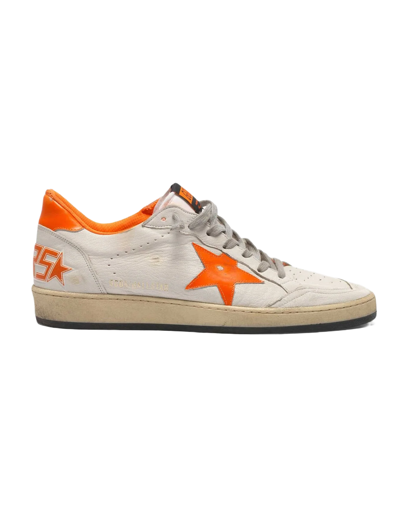 Men | Ball Star Sneakers Leather with Dayglow Details & Lining - Image 5