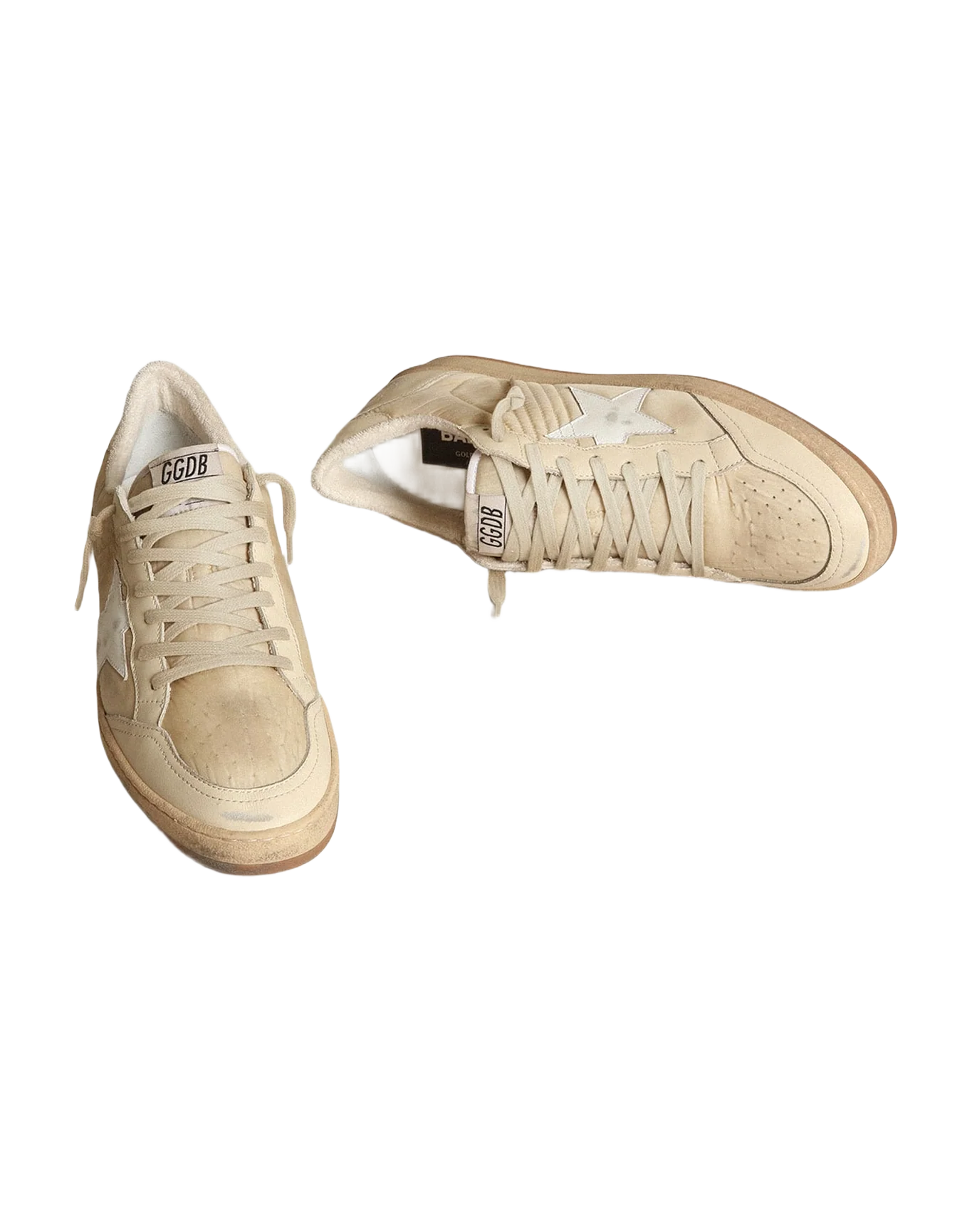Men | Ball Star White Nylon with White Star & Heel Tab | White x Milk - Image 3