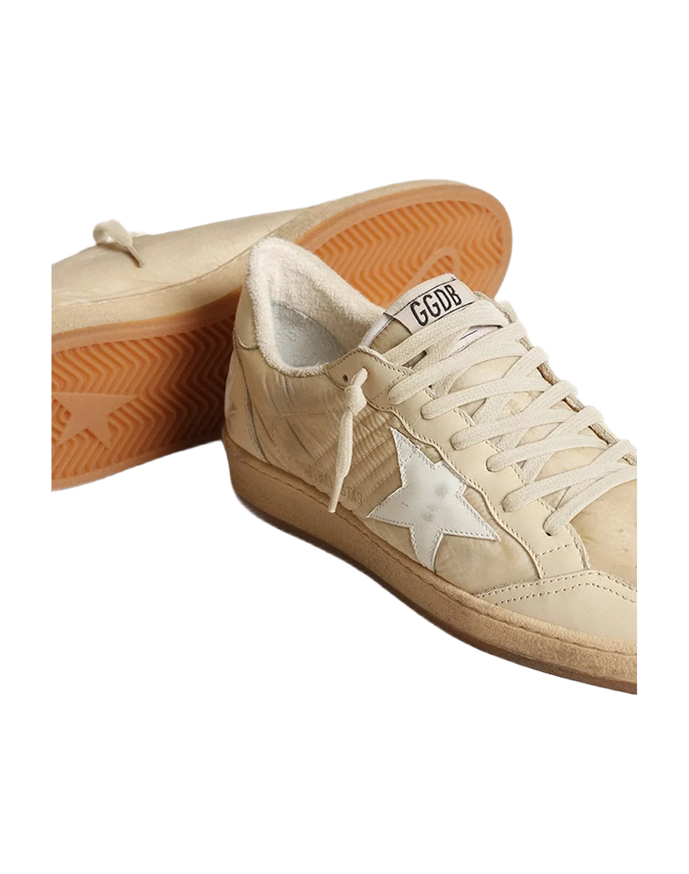 Men | Ball Star White Nylon with White Star & Heel Tab | White x Milk - Image 4