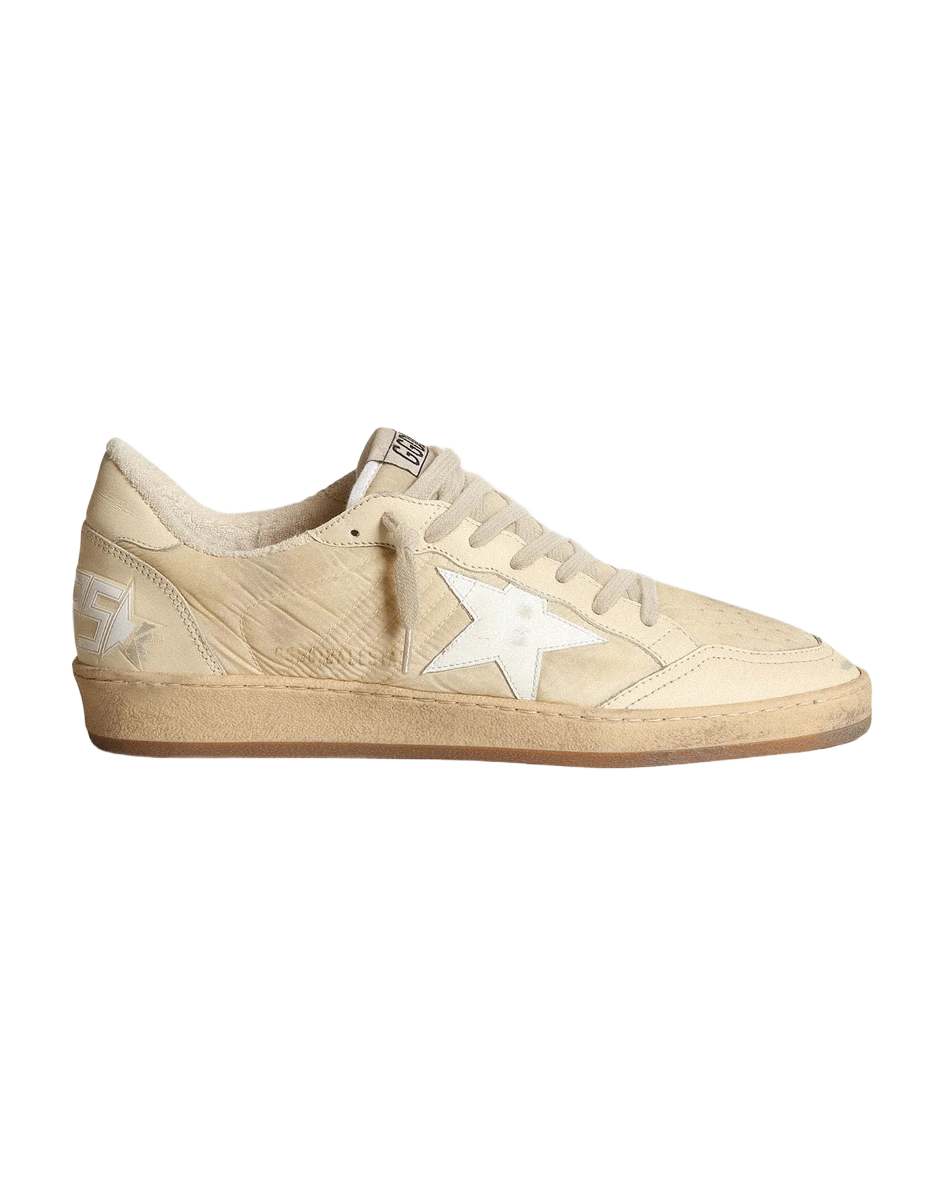 Men | Ball Star White Nylon with White Star & Heel Tab | White x Milk - Image 7