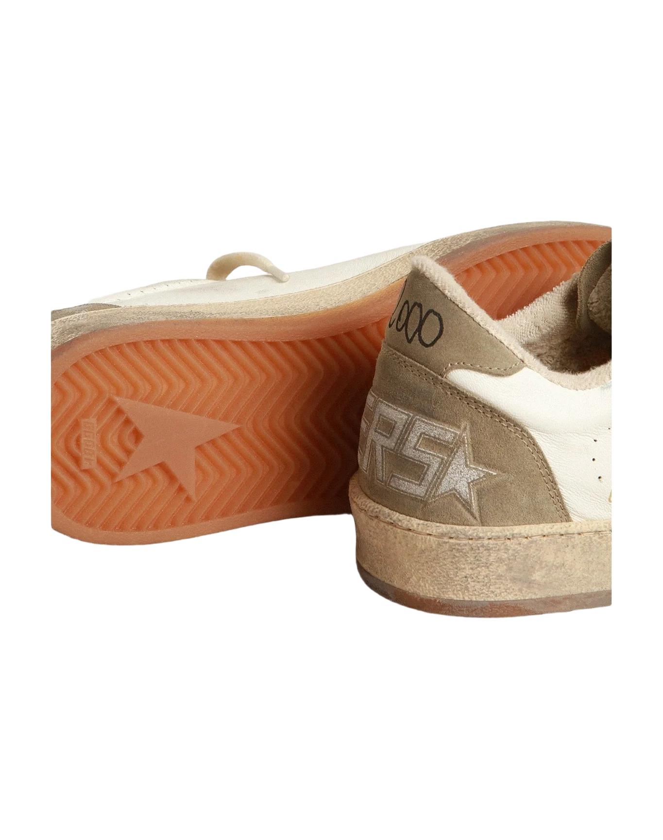 Men | Ball Star with Dove-Gray Suede Star & Heel Tab | White x Taupe x Black
