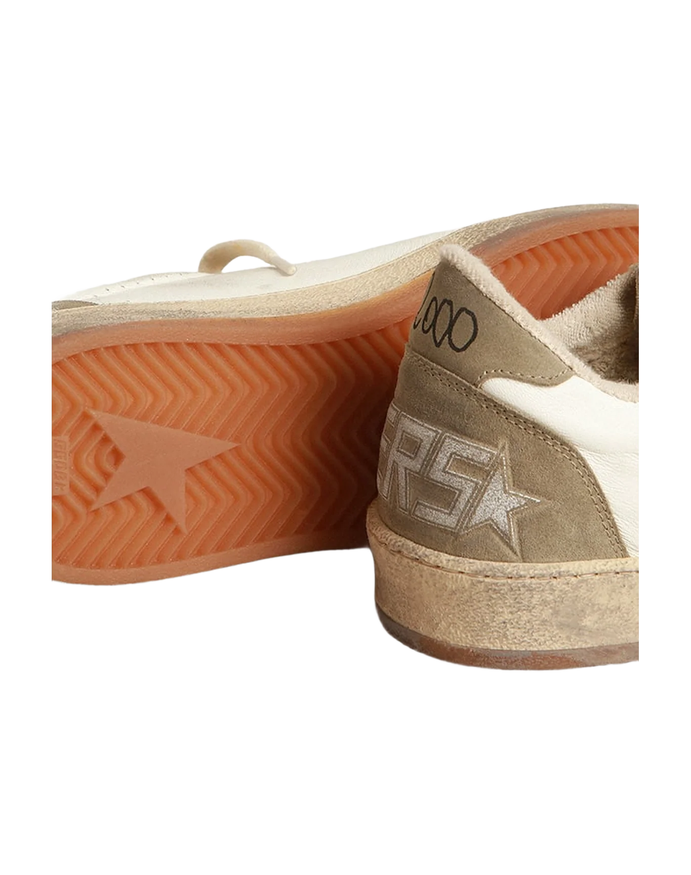 Men | Ball Star with Dove-Gray Suede Star & Heel Tab | White x Taupe x Black - Image 4