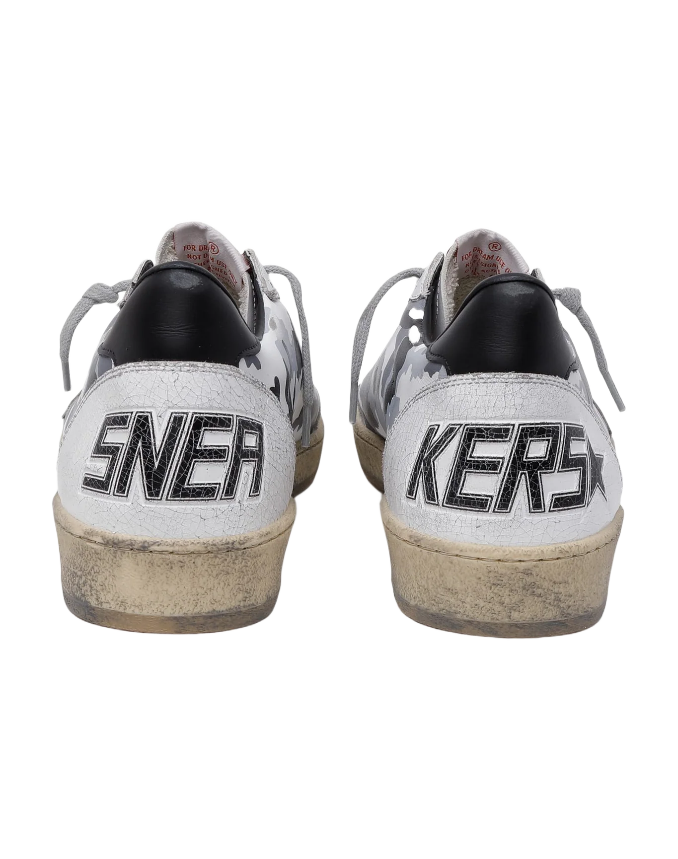 Men | Ball Star with Grey Camouflage Leather & Silver Star | Grey Camouflage x White x Black - Image 7