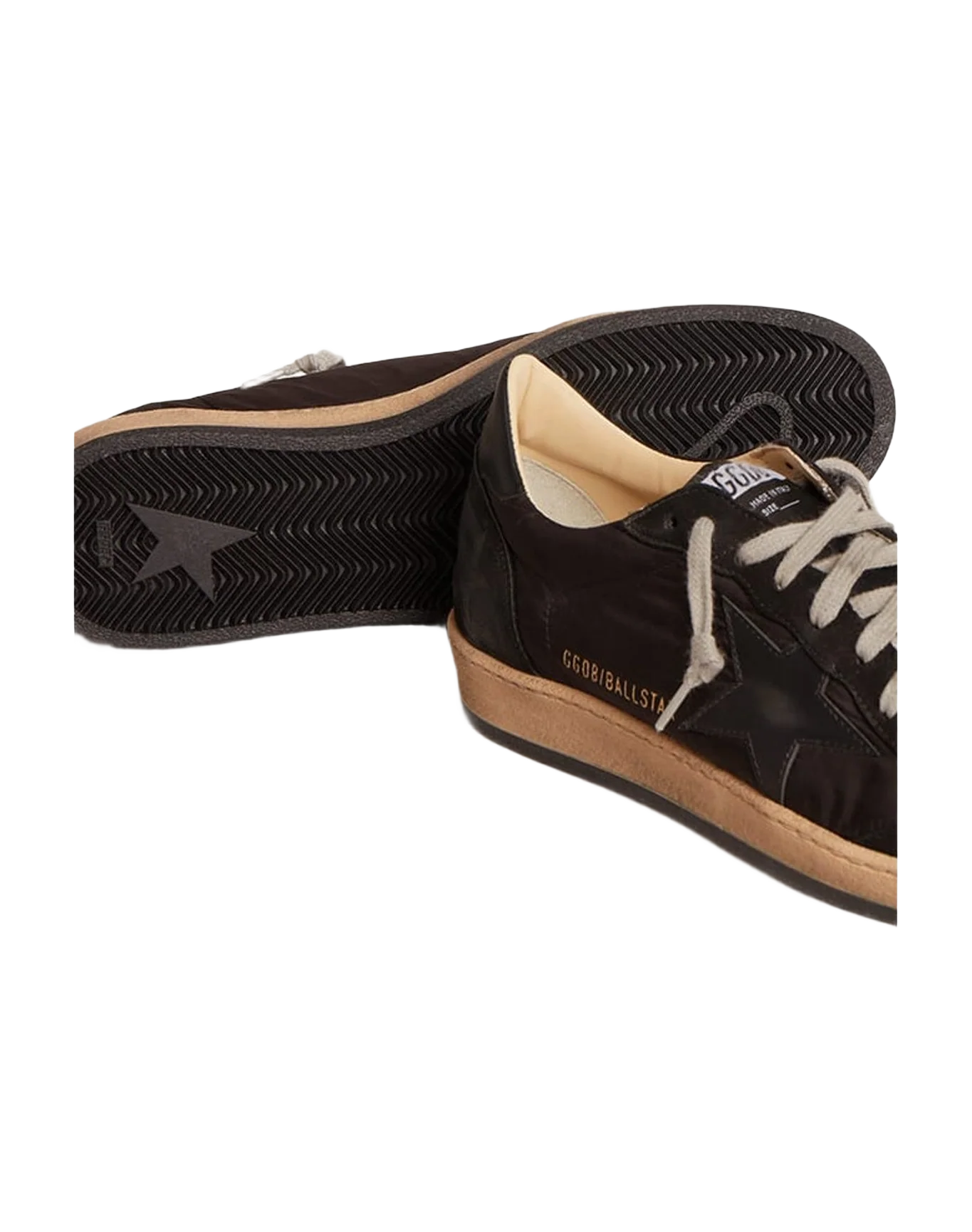 Men | Ballstar Black Suede with Leather Star | Black