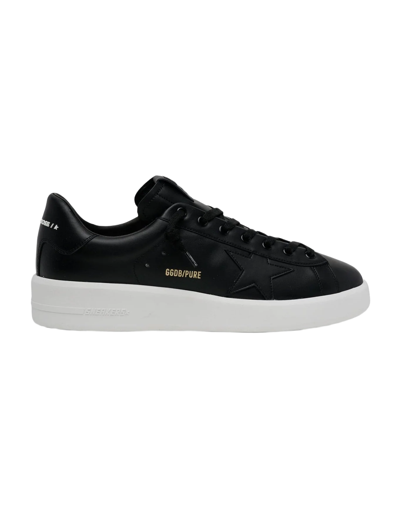 Men | Black Leather Purestar Sneakers | Black