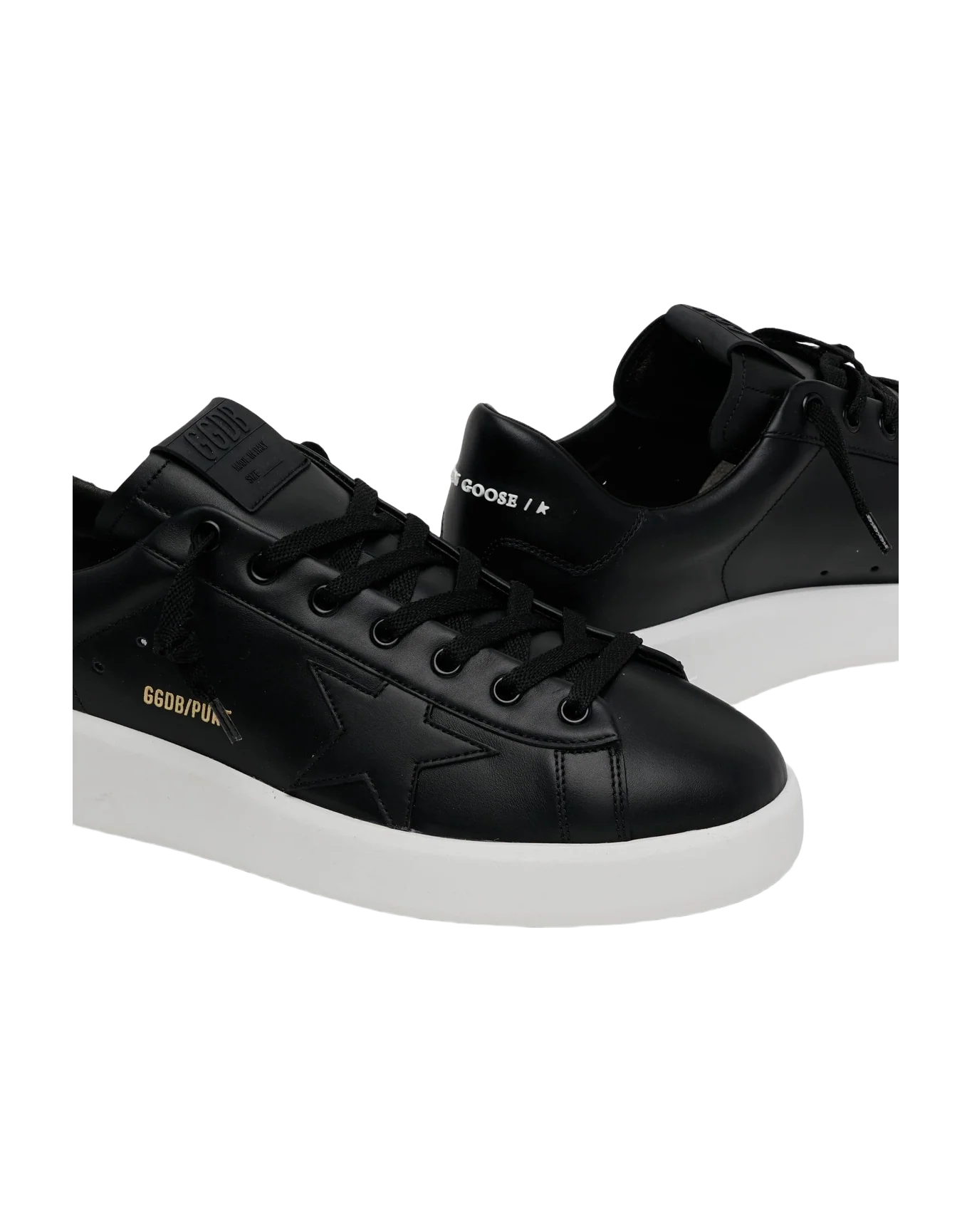 Men | Black Leather Purestar Sneakers | Black - Image 3