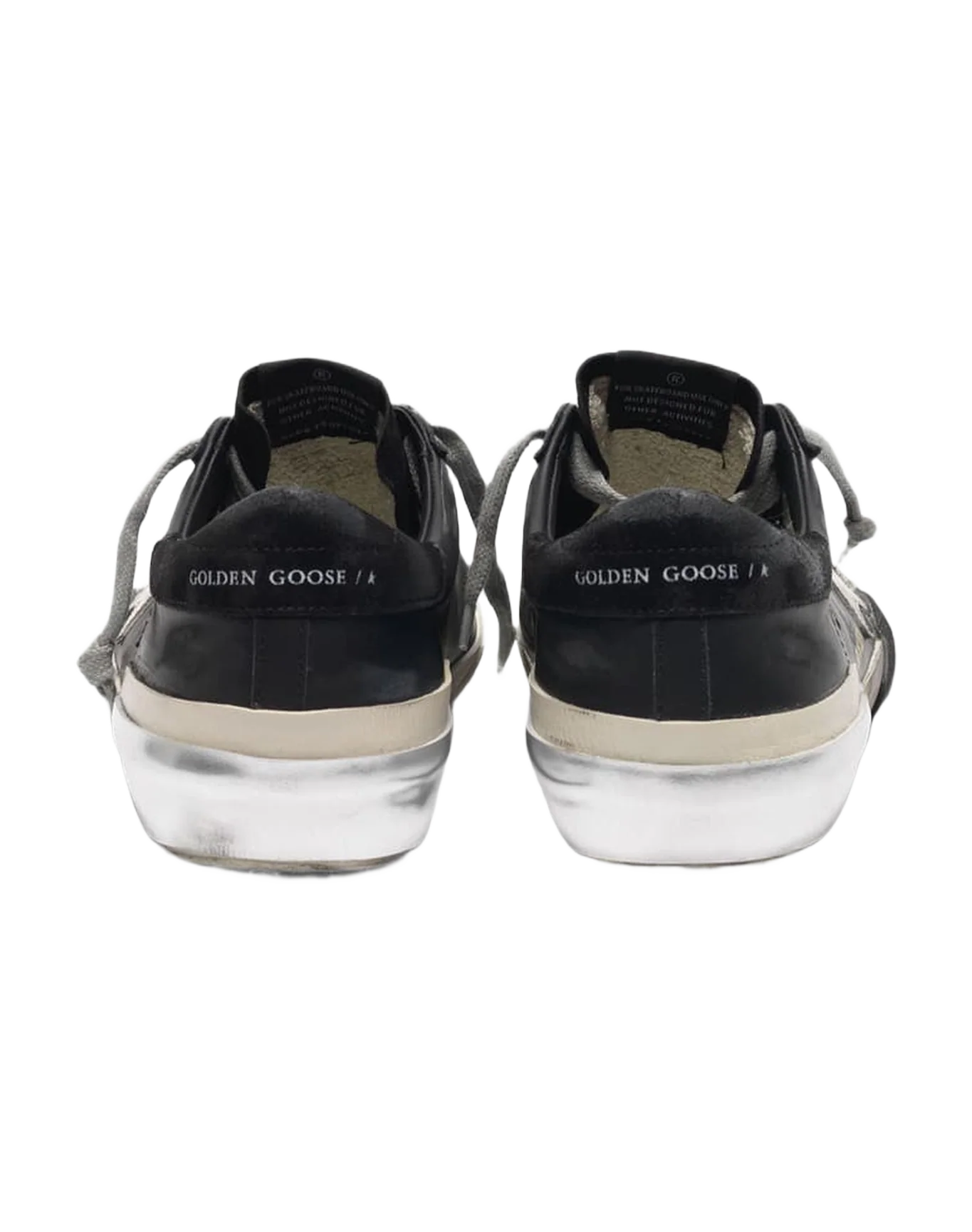 Men | Black Patchwork Super-Star Sneakers with Multi-Foxing - Image 2