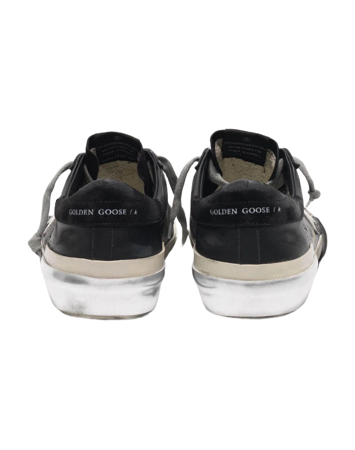Men | Black Patchwork Super-Star Sneakers with Multi-Foxing - Image 5