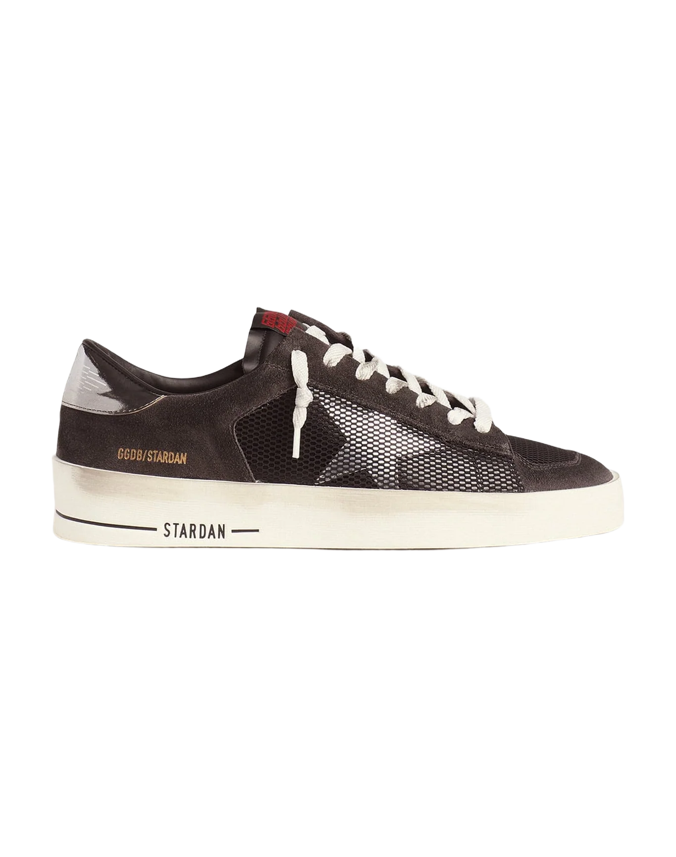 Men | Black Stardan Sneakers with Metallic Star | Black x Dark Grey x Silver - Image 2