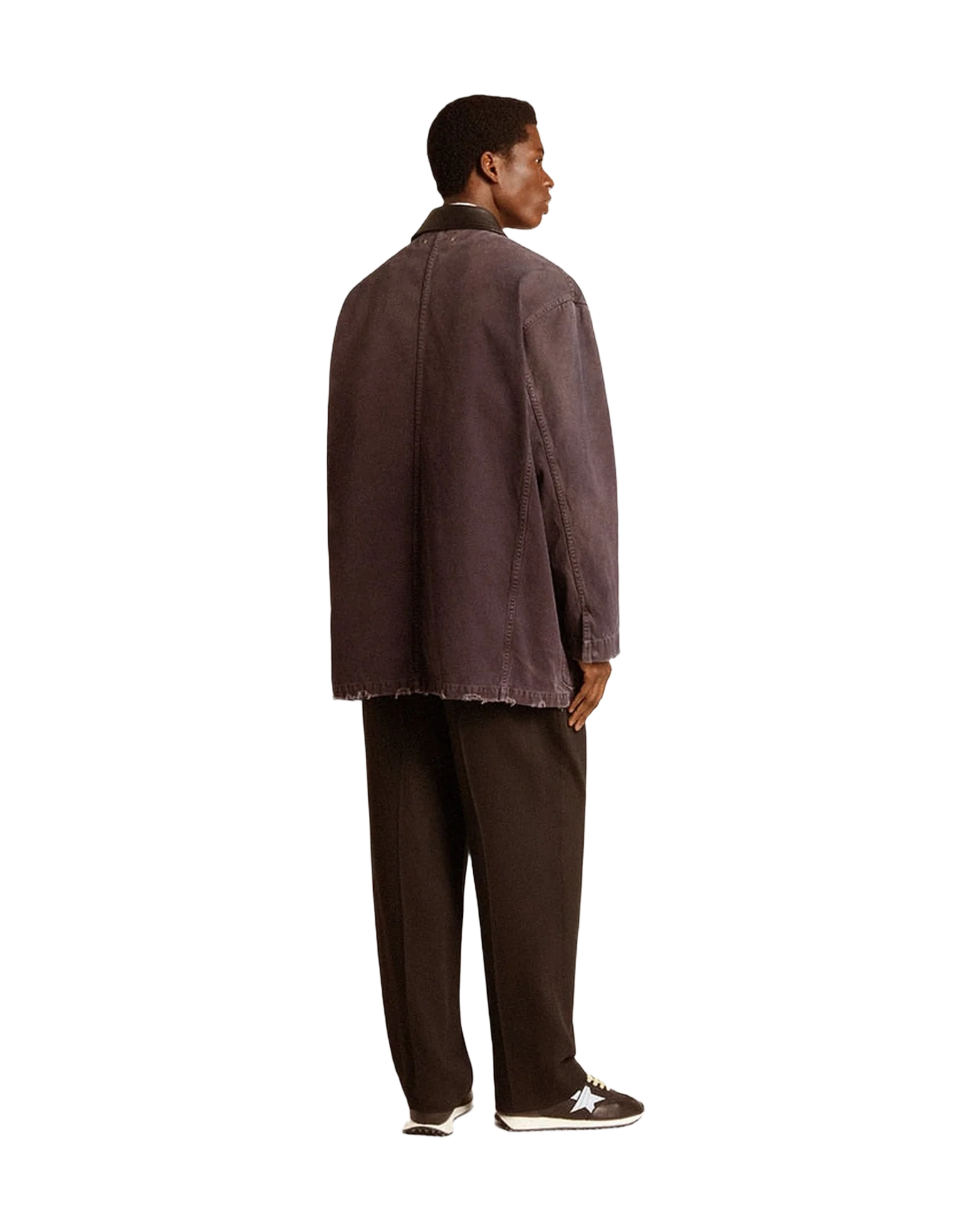 Men | Black Wool & Viscose Blend Pants | Black - Image 7