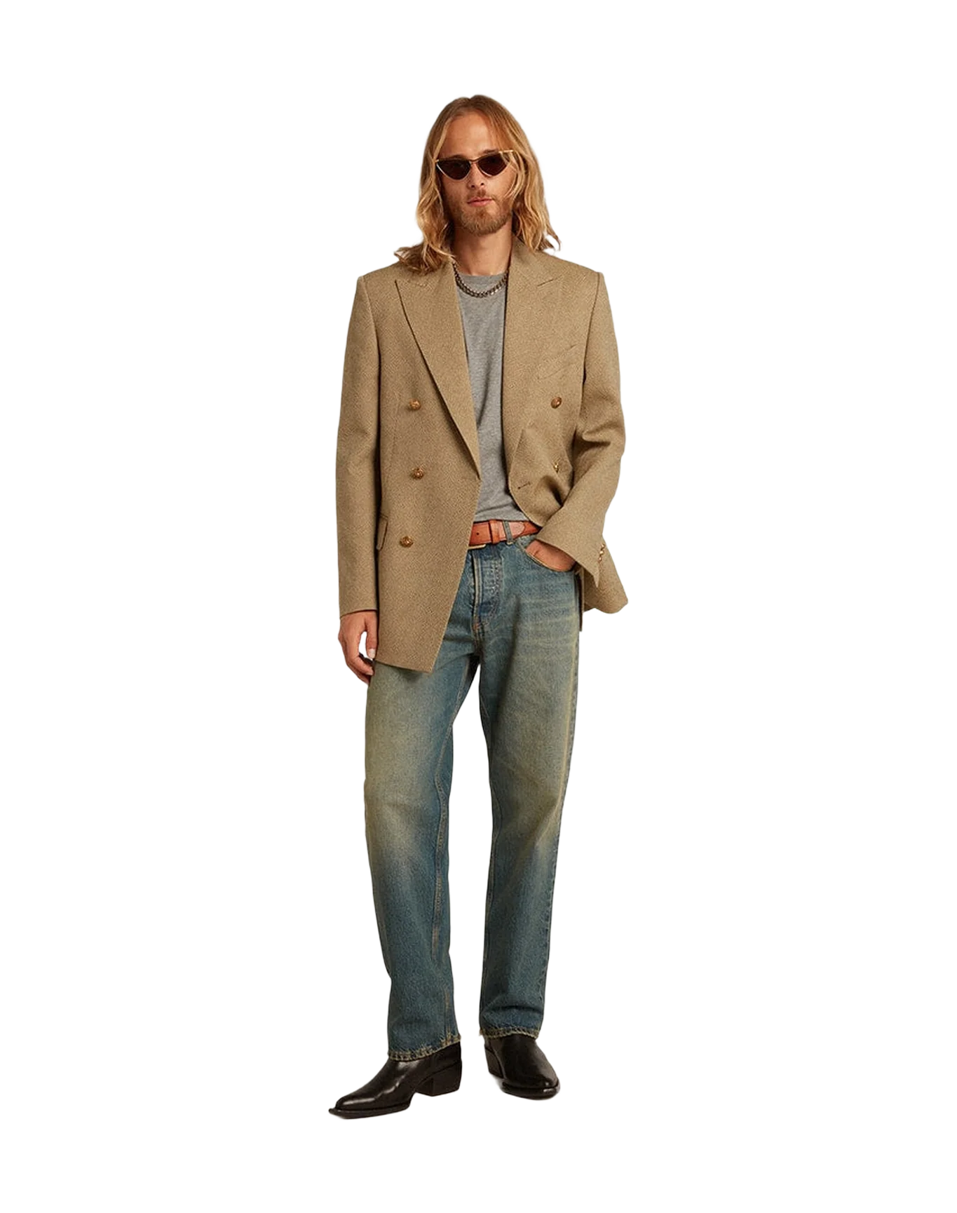 Men | Blue Jeans with A Lived-In Treatment | Blue - Image 8