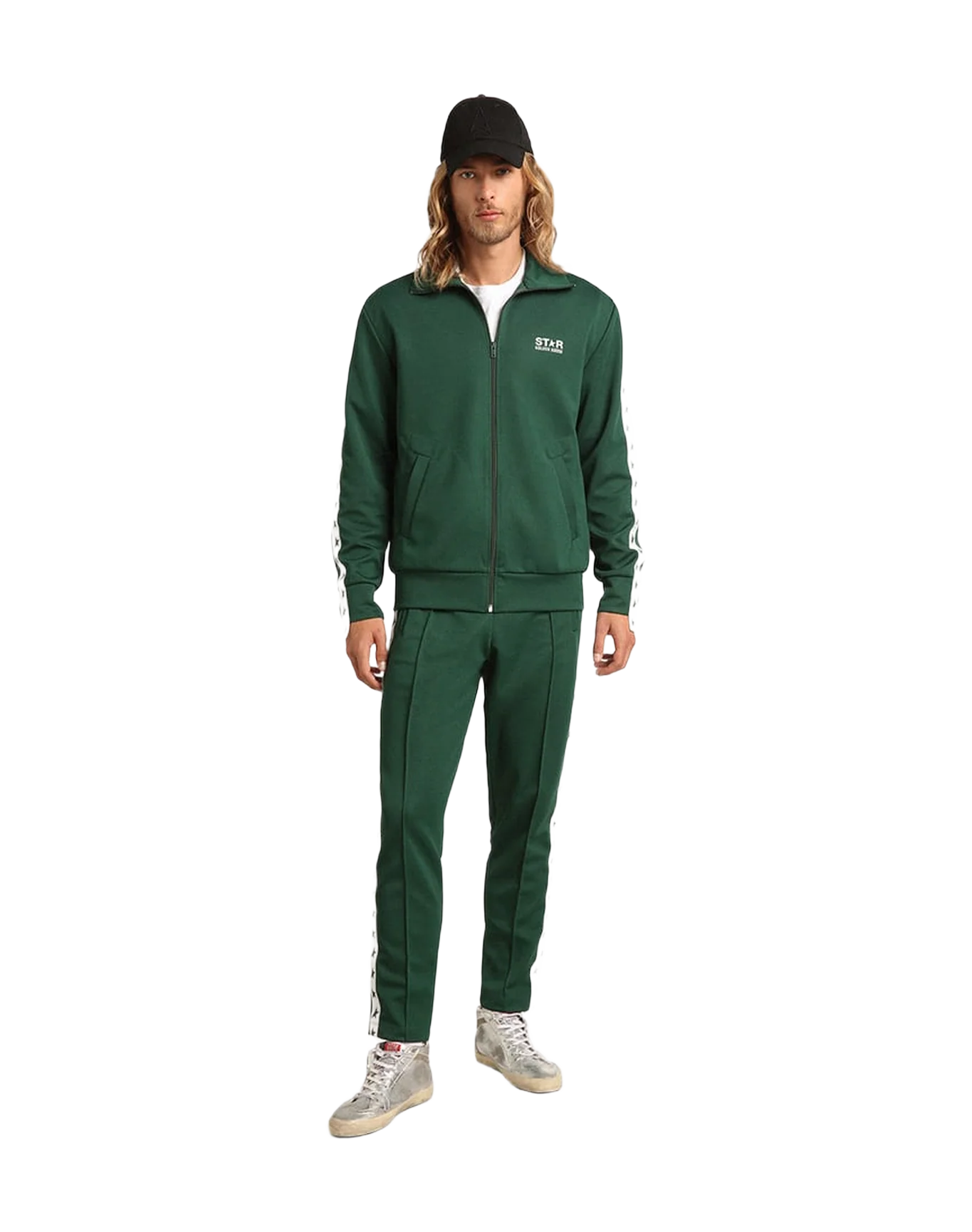 Men | Bright Green Joggers | Bright Green x White - Image 3