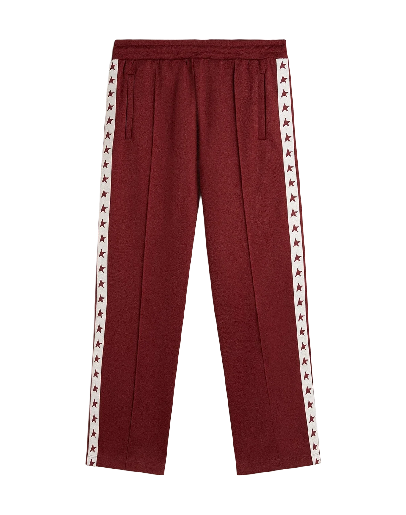 Men | Burgundy Joggers with Stars On The Sides | Windsor Wine x White