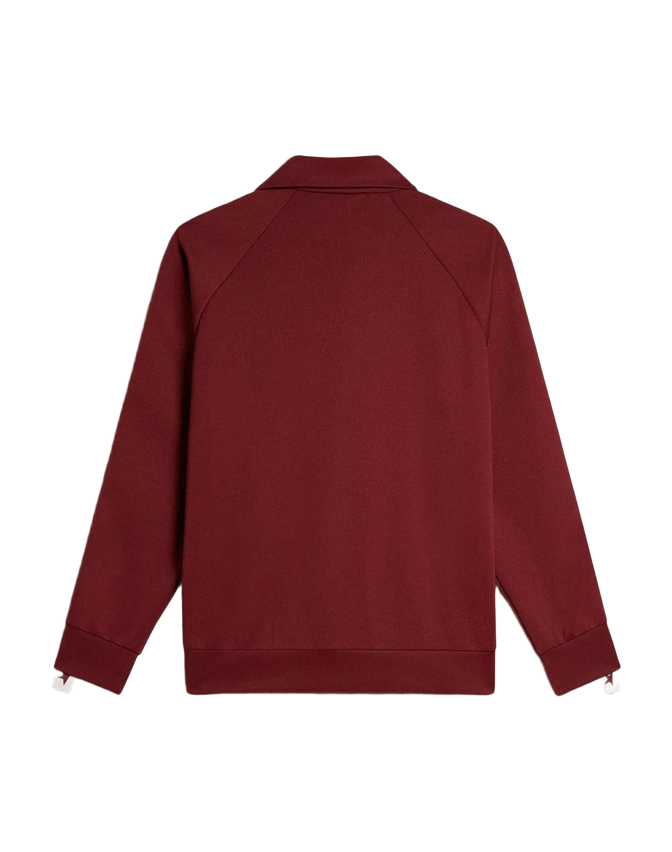 Men | Burgundy Zipped Sweatshirt with White Strip & Contrasting Stars | Windsor Wine x White