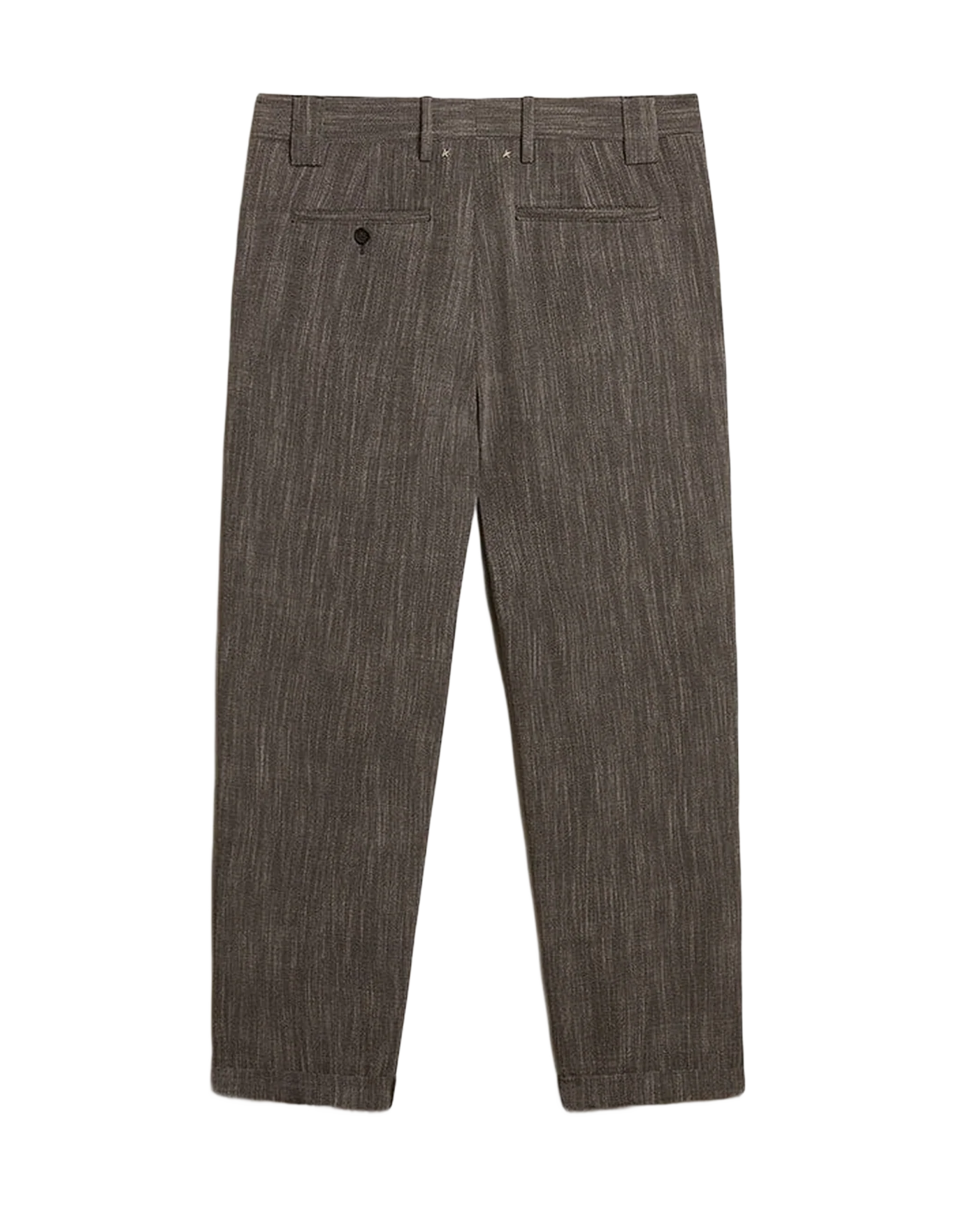 Men | Chinos Gray Melange Wool Blend | Grey x White - Image 3
