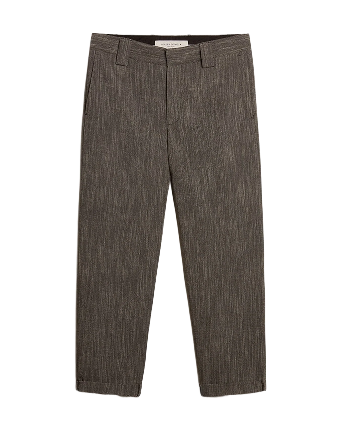 Men | Chinos Gray Melange Wool Blend | Grey x White - Image 7