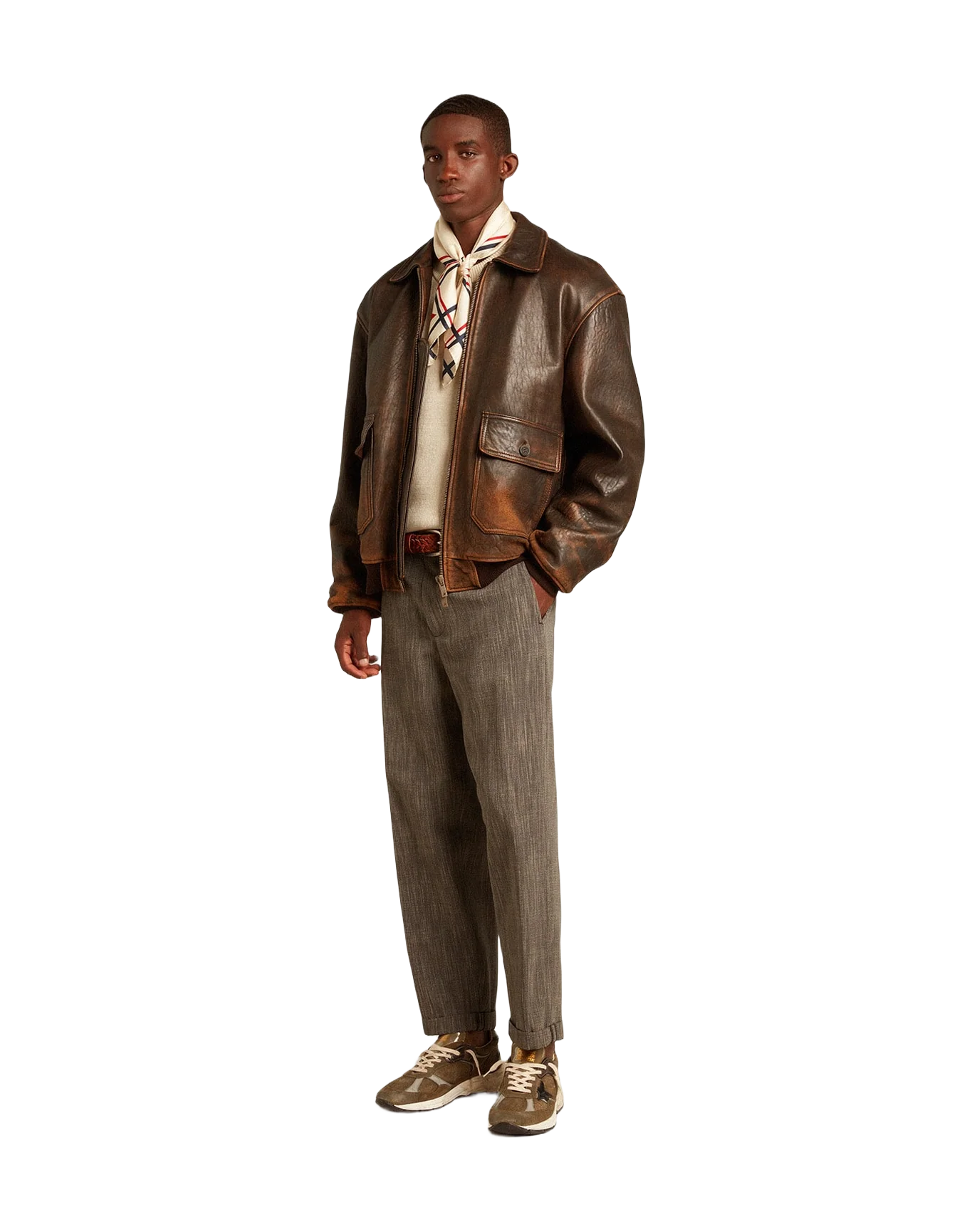 Men | Chinos Gray Melange Wool Blend | Grey x White - Image 8