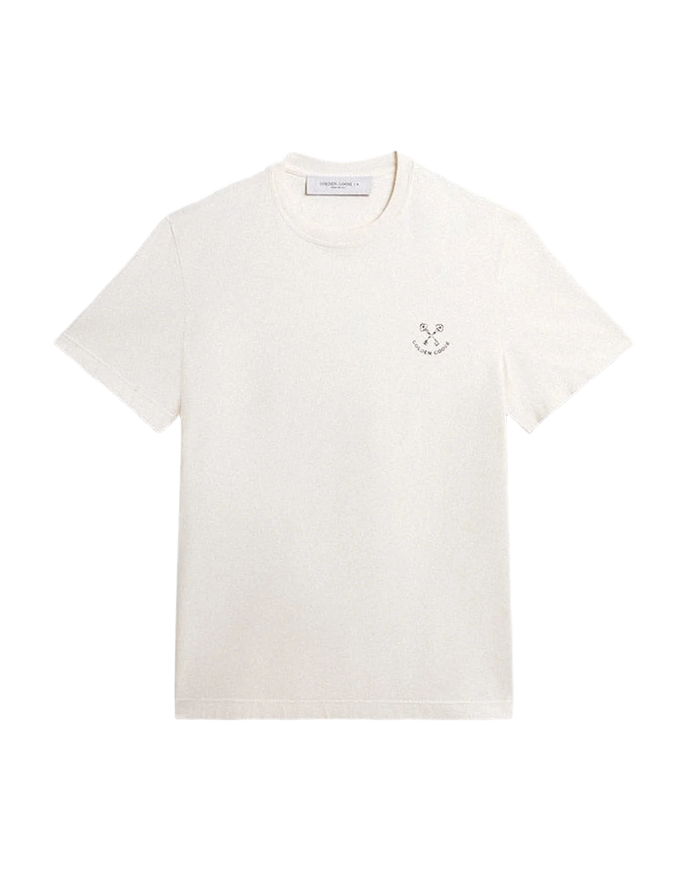 Men | Cotton T-Shirt Aged White with Print On The Heart | Heritage White x Black - Image 2