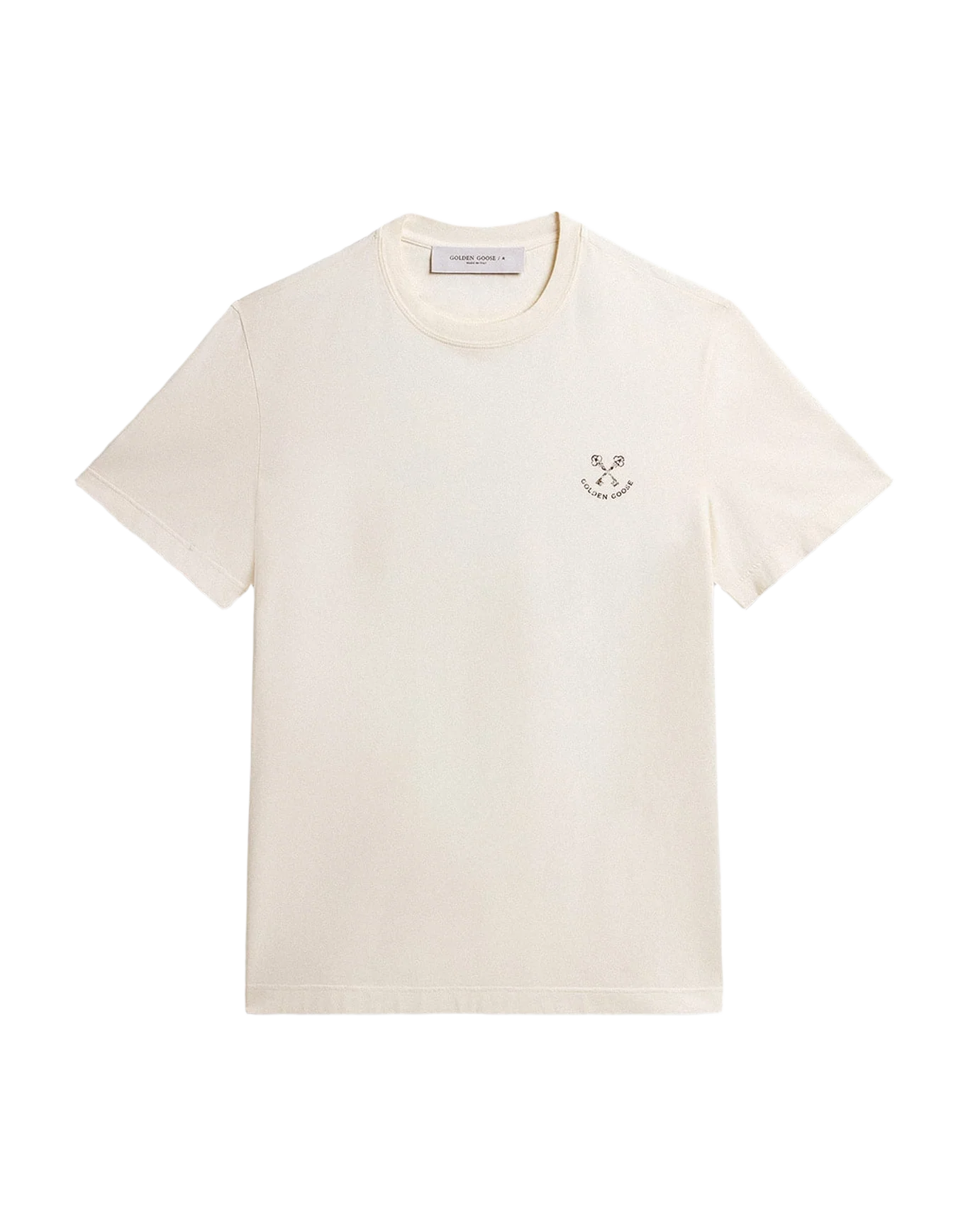 Men | Cotton T-Shirt Aged White with Print On The Heart | Heritage White x Black - Image 6