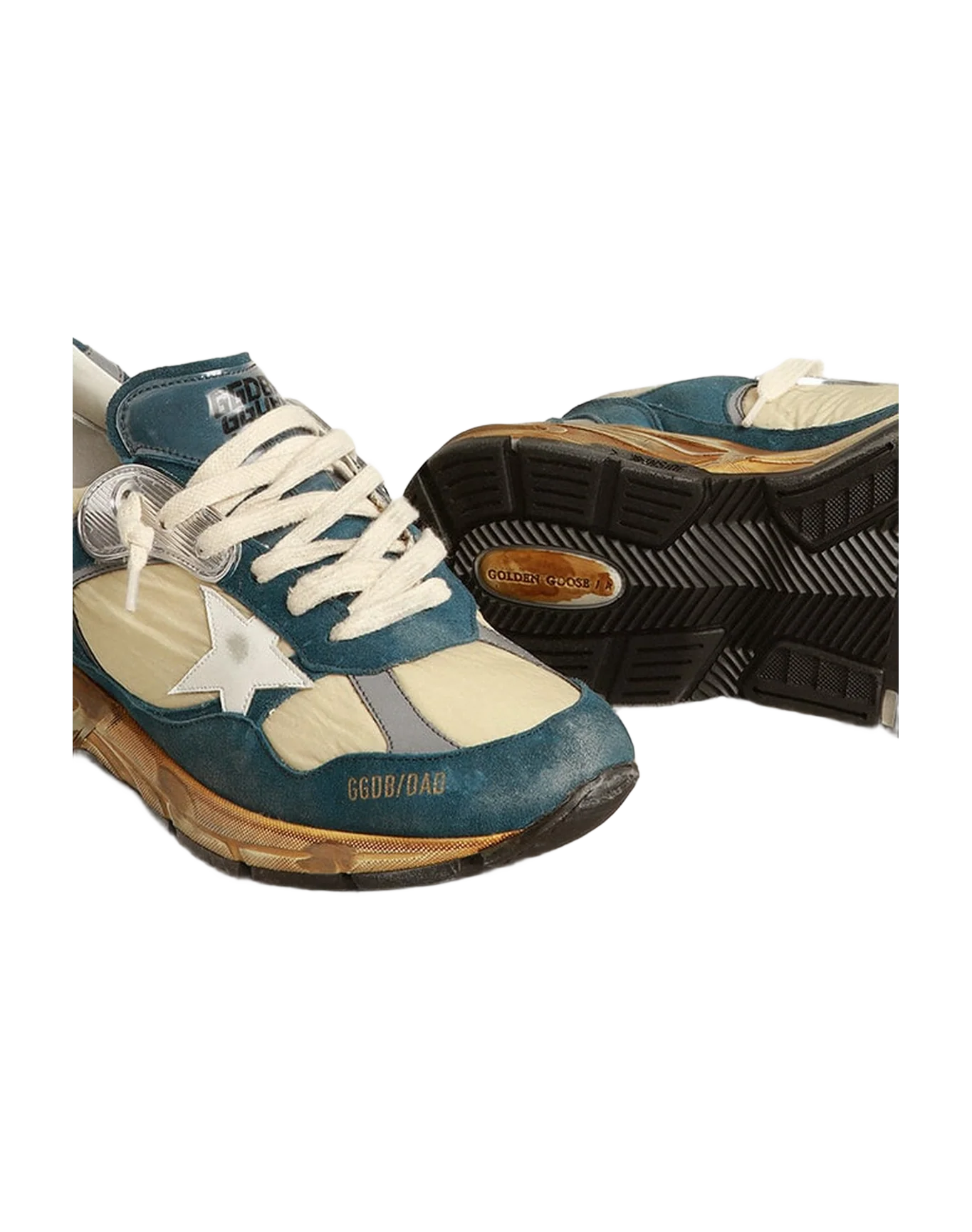 Men | Dad-Star Petrol-Blue Suede with White Leather Star | White Beige x Octane Blue x White x Silver - Image 5