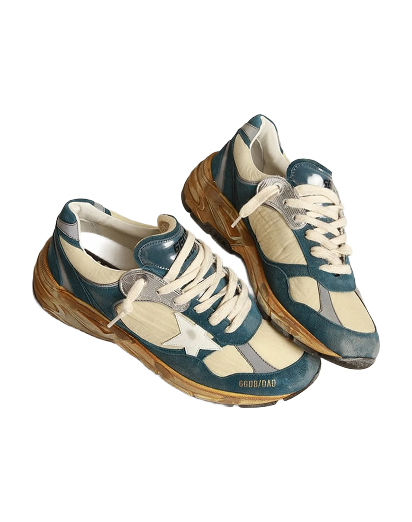 Men | Dad-Star Petrol-Blue Suede with White Leather Star | White Beige x Octane Blue x White x Silver - Image 8