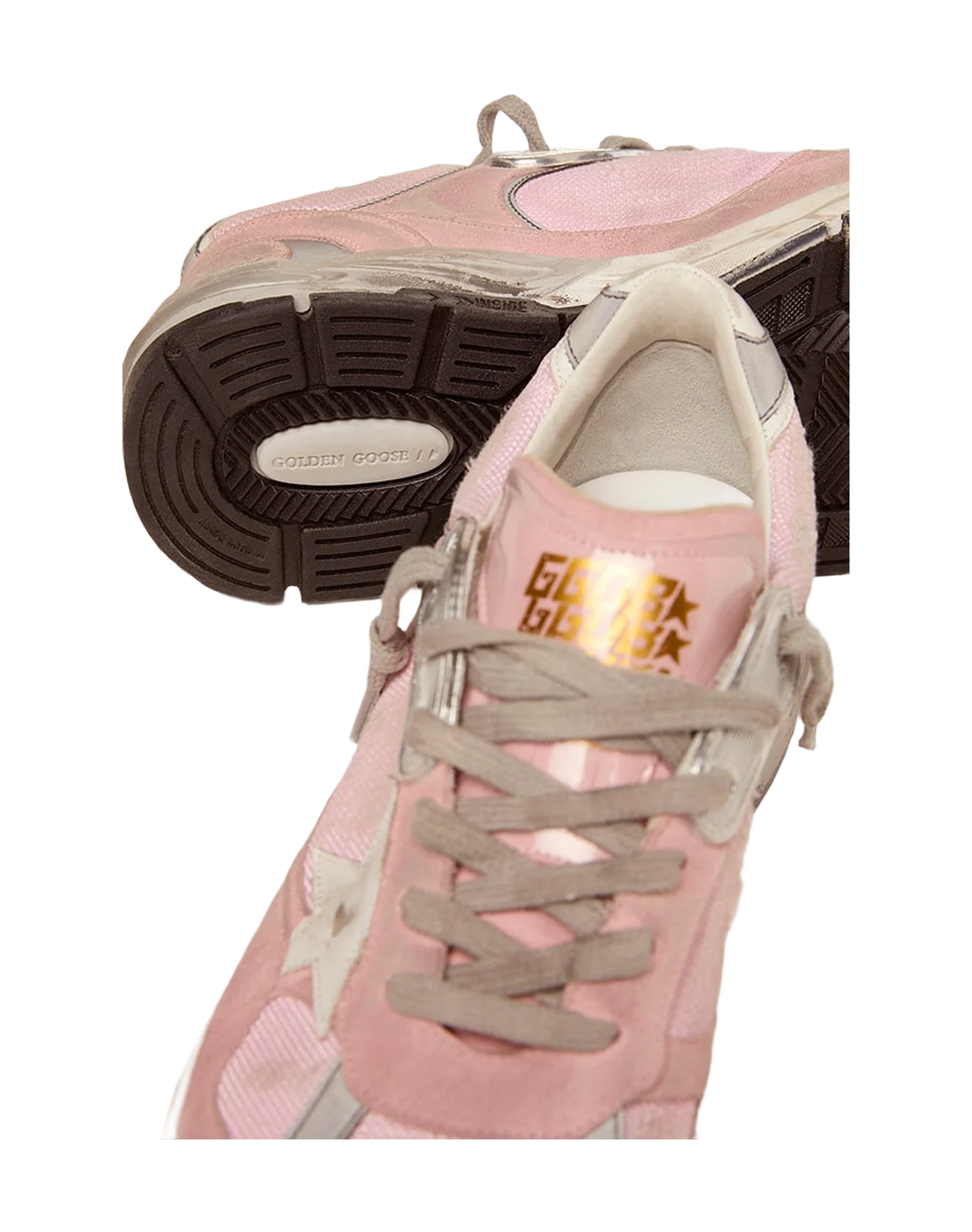 Men | Dad-Star Pink Suede with White Star & Heel Tab | Pink x White - Image 5