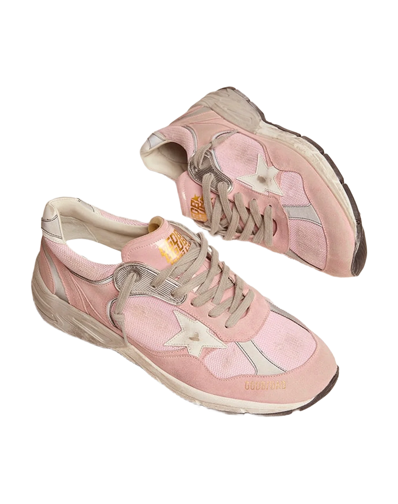 Men | Dad-Star Pink Suede with White Star & Heel Tab | Pink x White - Image 6