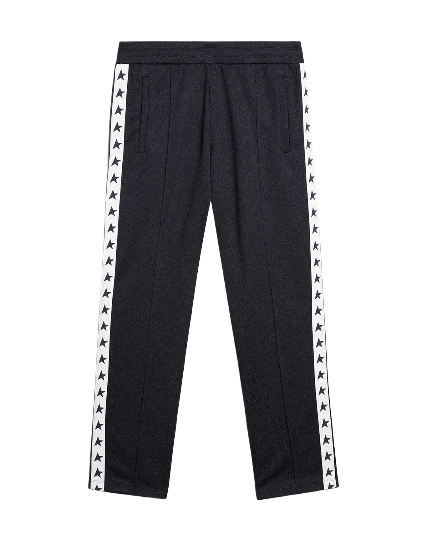 Men | Dark Blue Joggers with Contrasting Strip & Stars | Dark Blue x White - Image 2