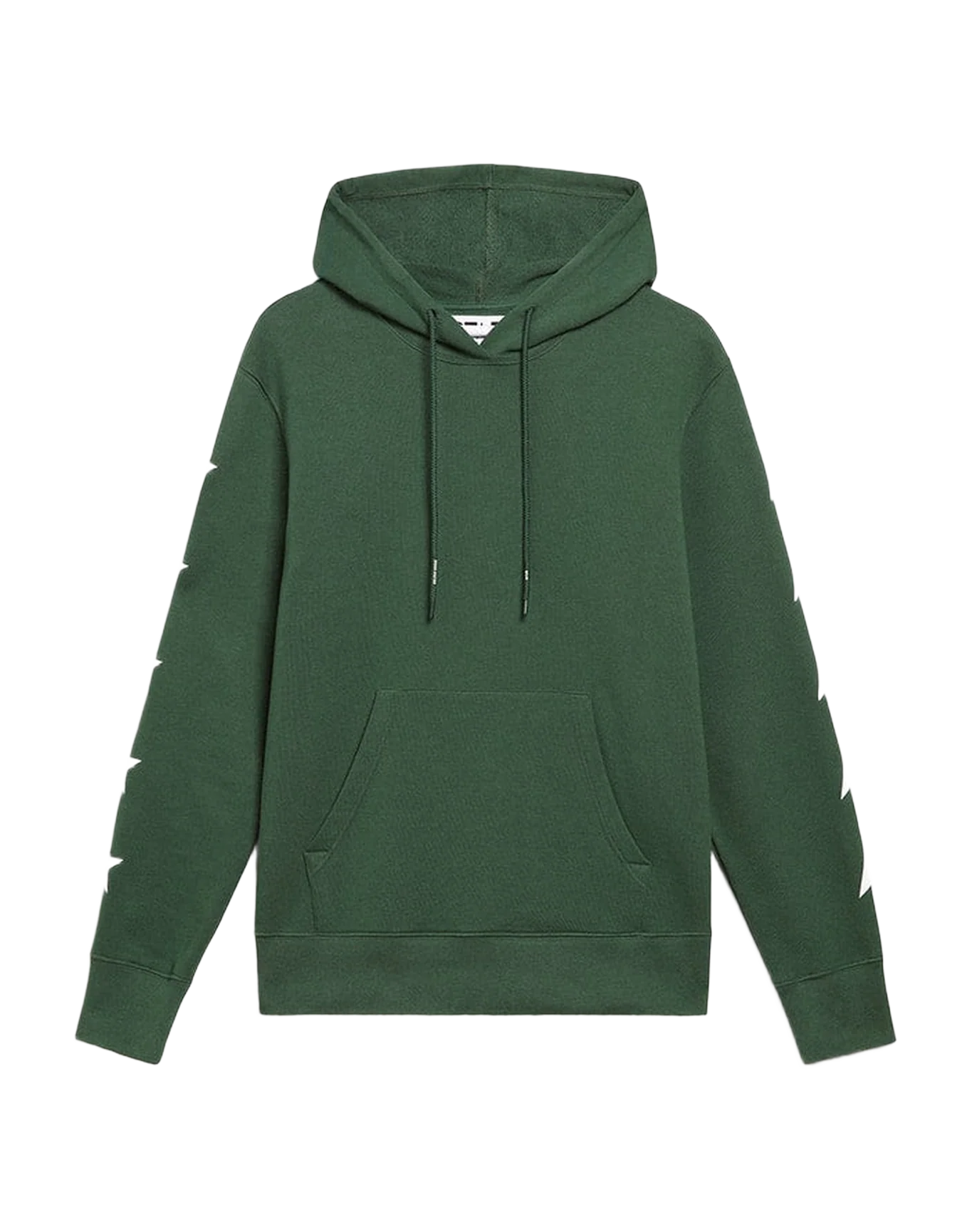Men | Dark Green Star Collection Hoodie with Large White Star On The Back & White Starts On The Arms | Bright Green x White - Image 4