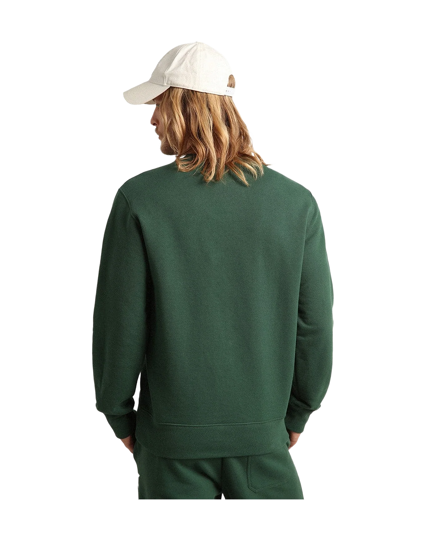 Men | Dark Green Star Collection Sweatshirt with White Star On Front | Bright Green x White - Image 3