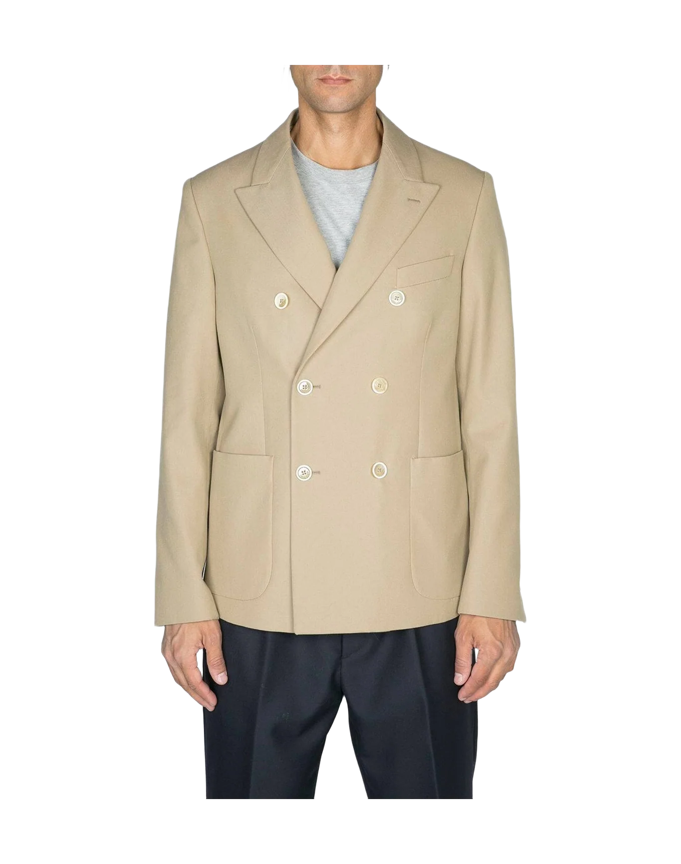 Men | Double Breasted Almond Blazer