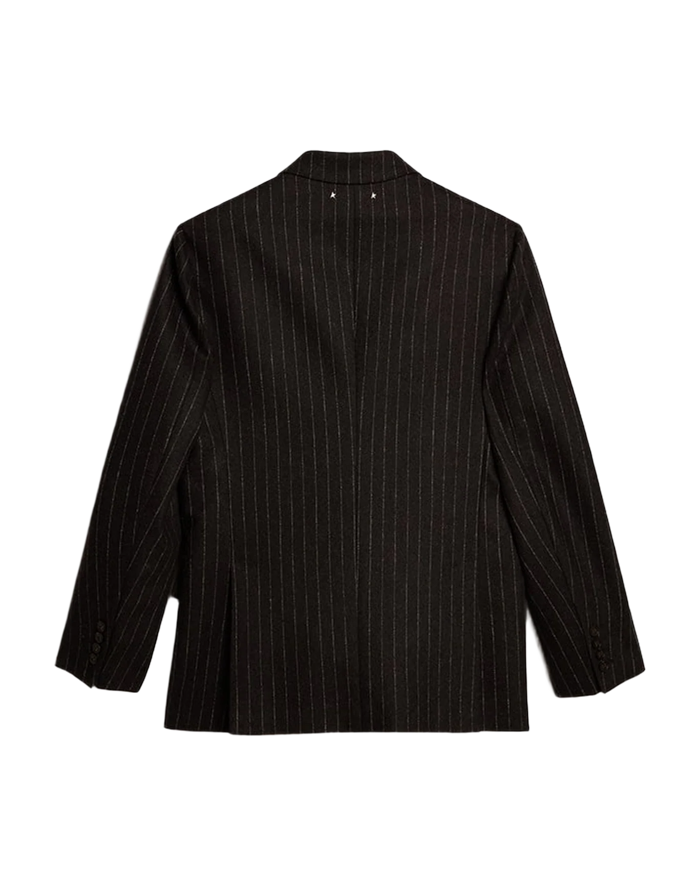 Men | Double-Breasted Blazer Gray Melange Wool | Melange Dark Grey x Arctic Wolf - Image 3