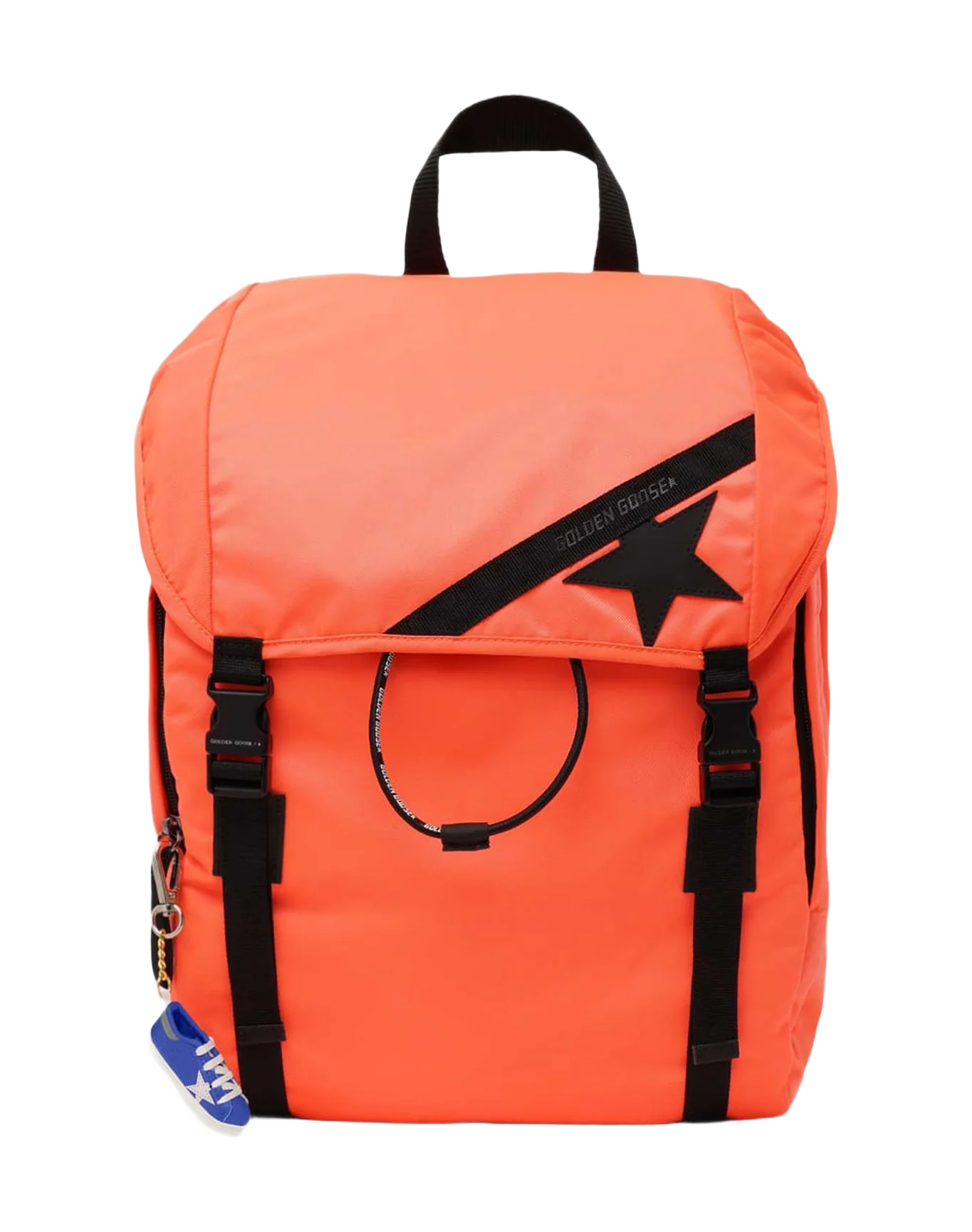 Men | Fluorescent Orange Nylon Journey Backpack - Image 2