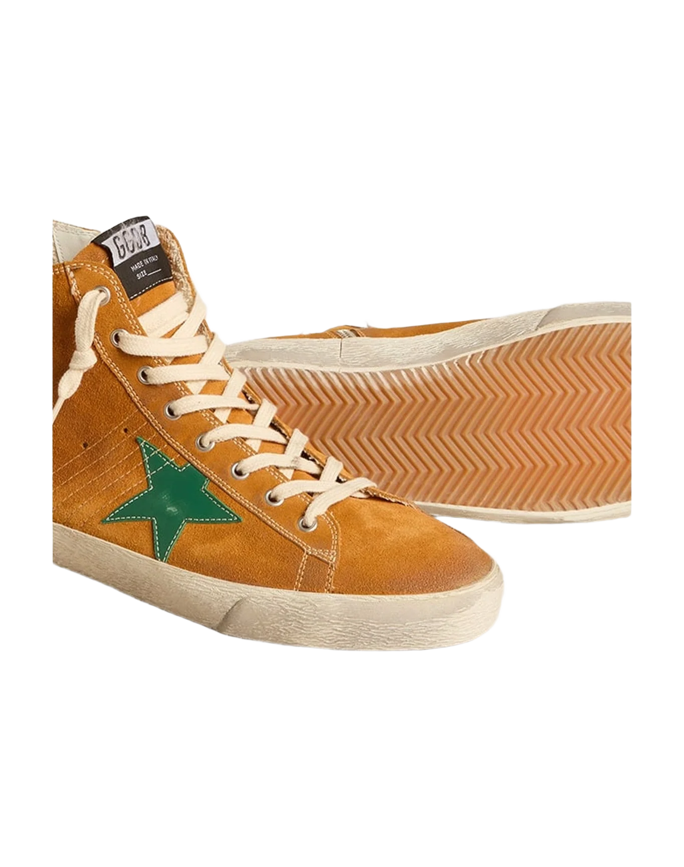 Men | Francy Penstar Cinnamon Suede with Green Leather Star | Cathay Spice x Green