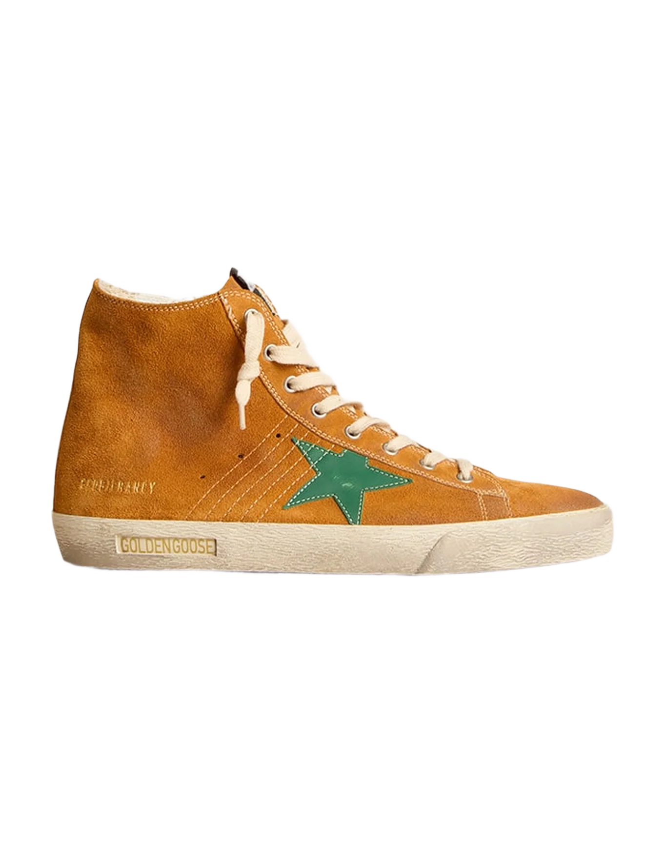 Men | Francy Penstar Cinnamon Suede with Green Leather Star | Cathay Spice x Green - Image 2