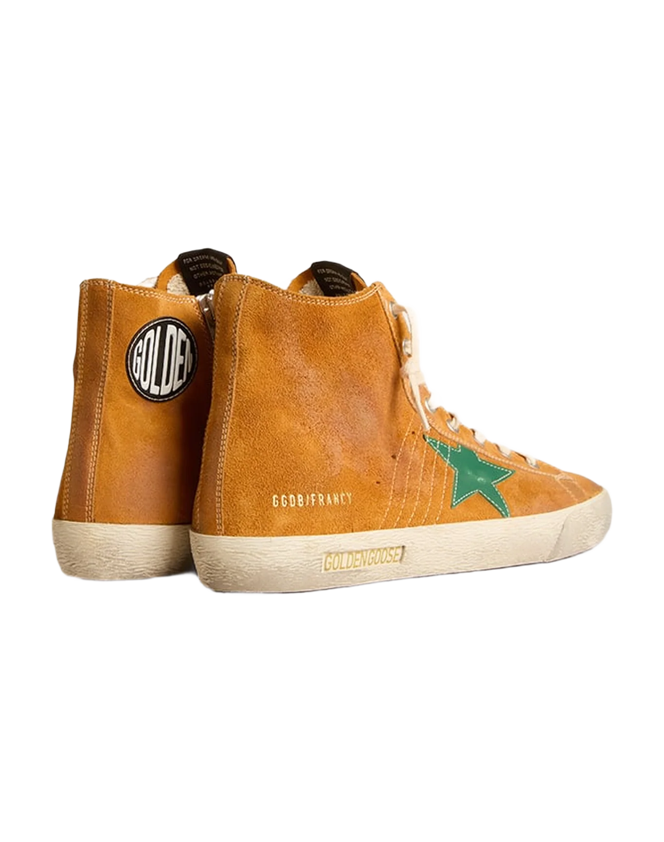 Men | Francy Penstar Cinnamon Suede with Green Leather Star | Cathay Spice x Green - Image 3
