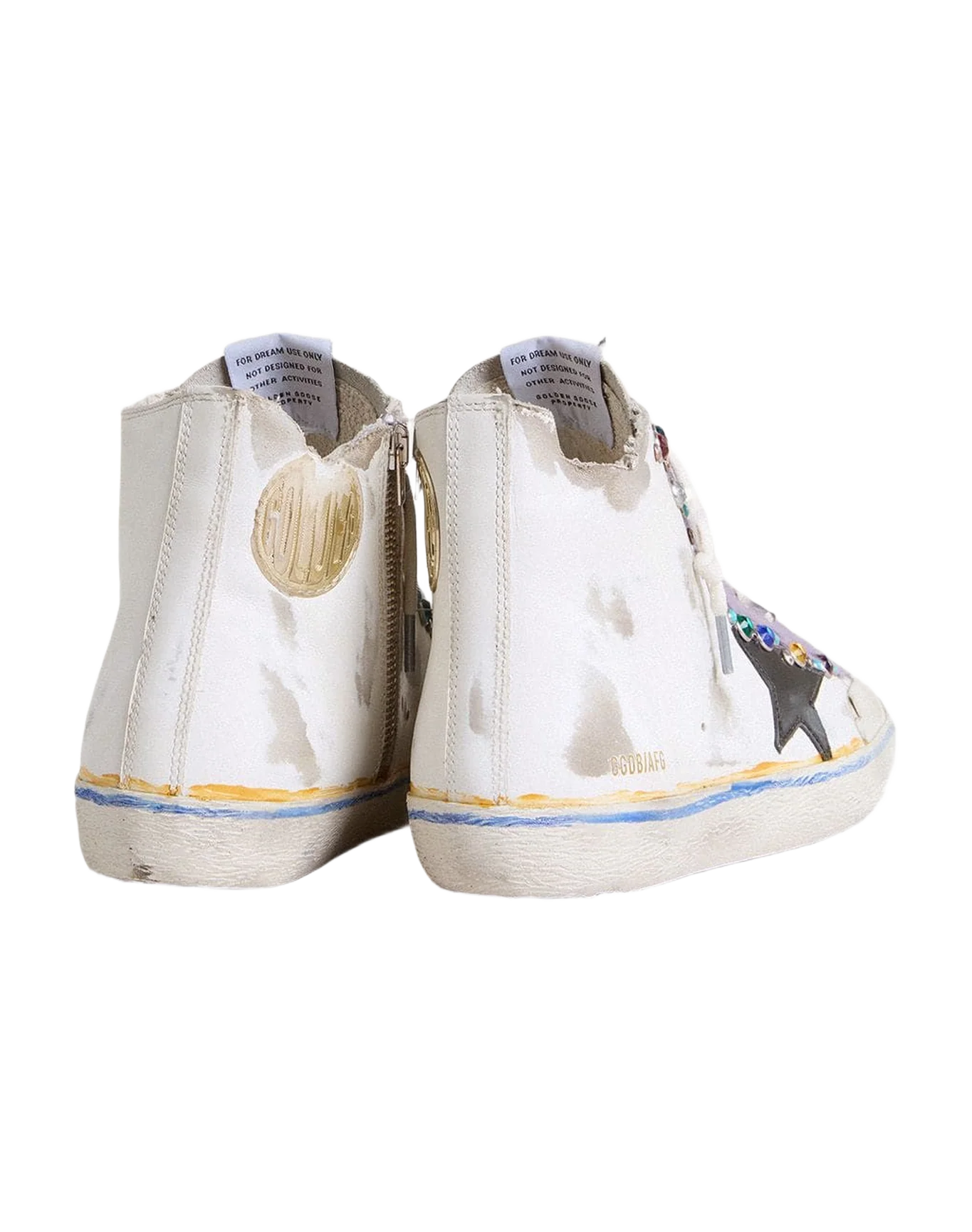 Men | Francy Penstar Lab with Black Leather Star & Multicolor Studs | White x Black x Lilac x Black And Brown Leo - Image 2