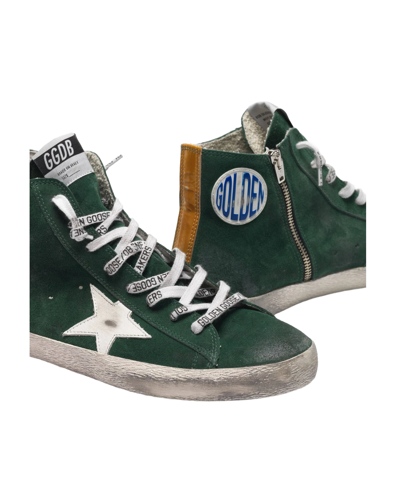 Men | Francy Sneakers Green Suede with White Star - Image 4