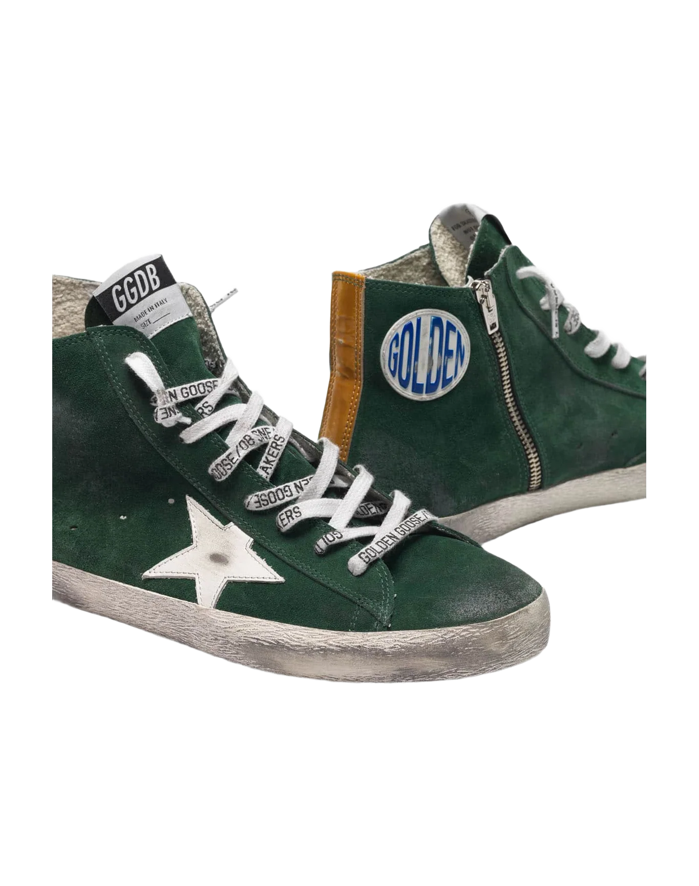 Men | Francy Sneakers Green Suede with White Star - Image 8