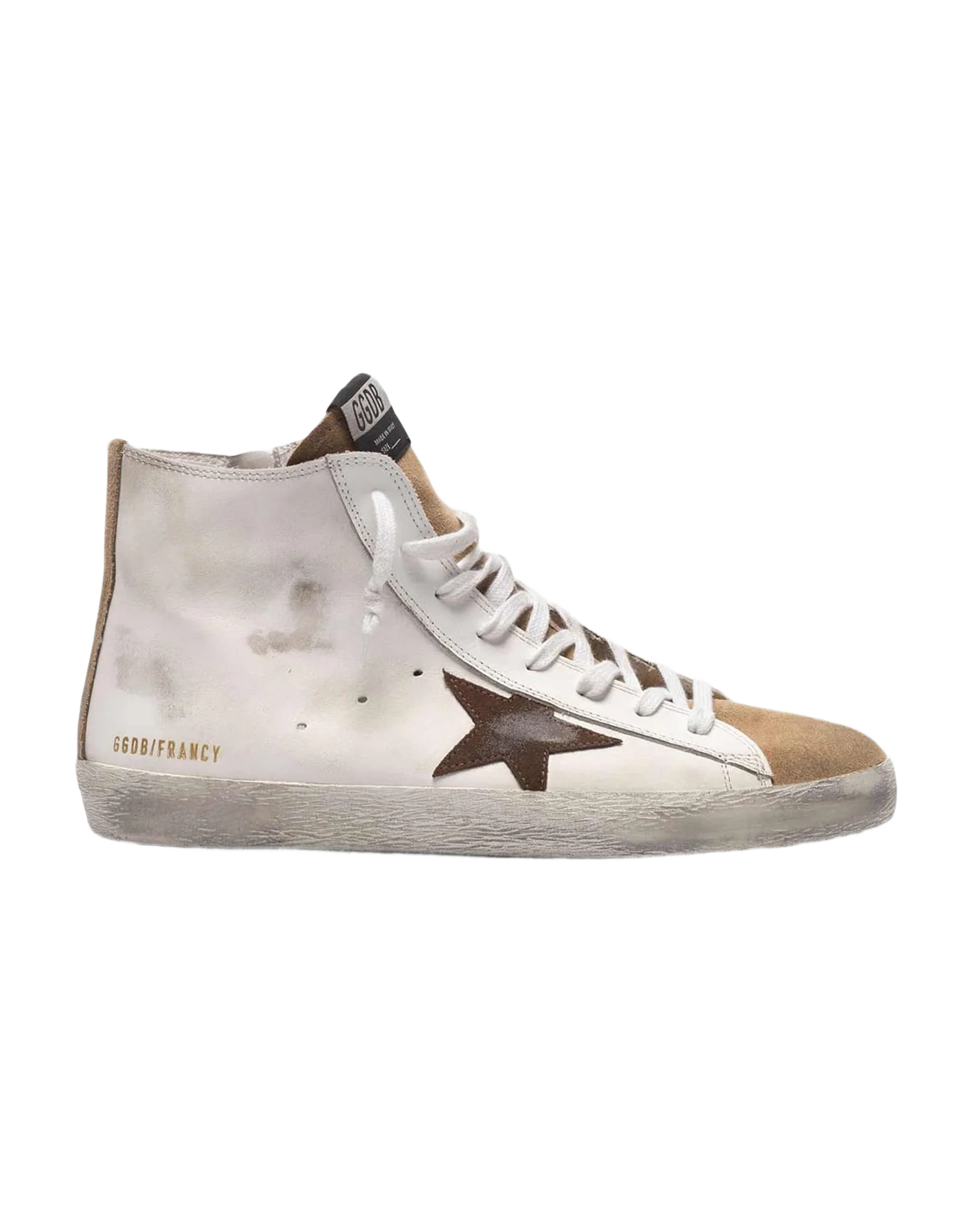 Men | Francy Sneakers Nude Suede & White Leather with Contrast Star - Image 7