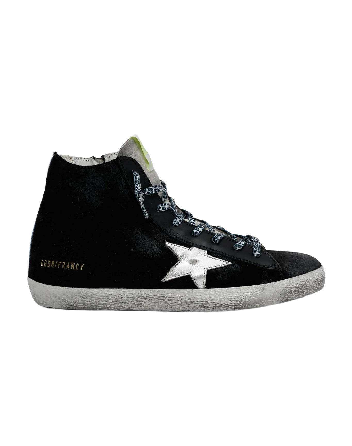 Men | Francy Suede Upper Laminated Star Mirror Heel | Black x Silver x Ocean - Image 3