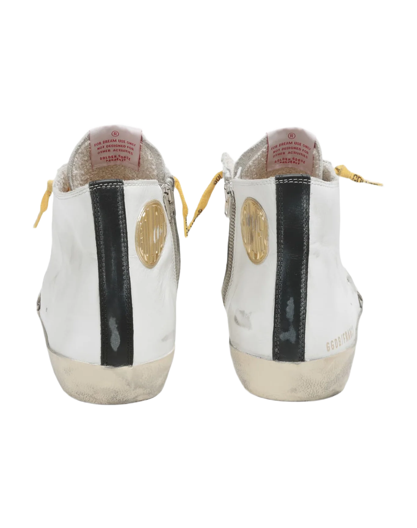Men | Francy with White Leather & Kaki Star | White x Kaki x Black - Image 4