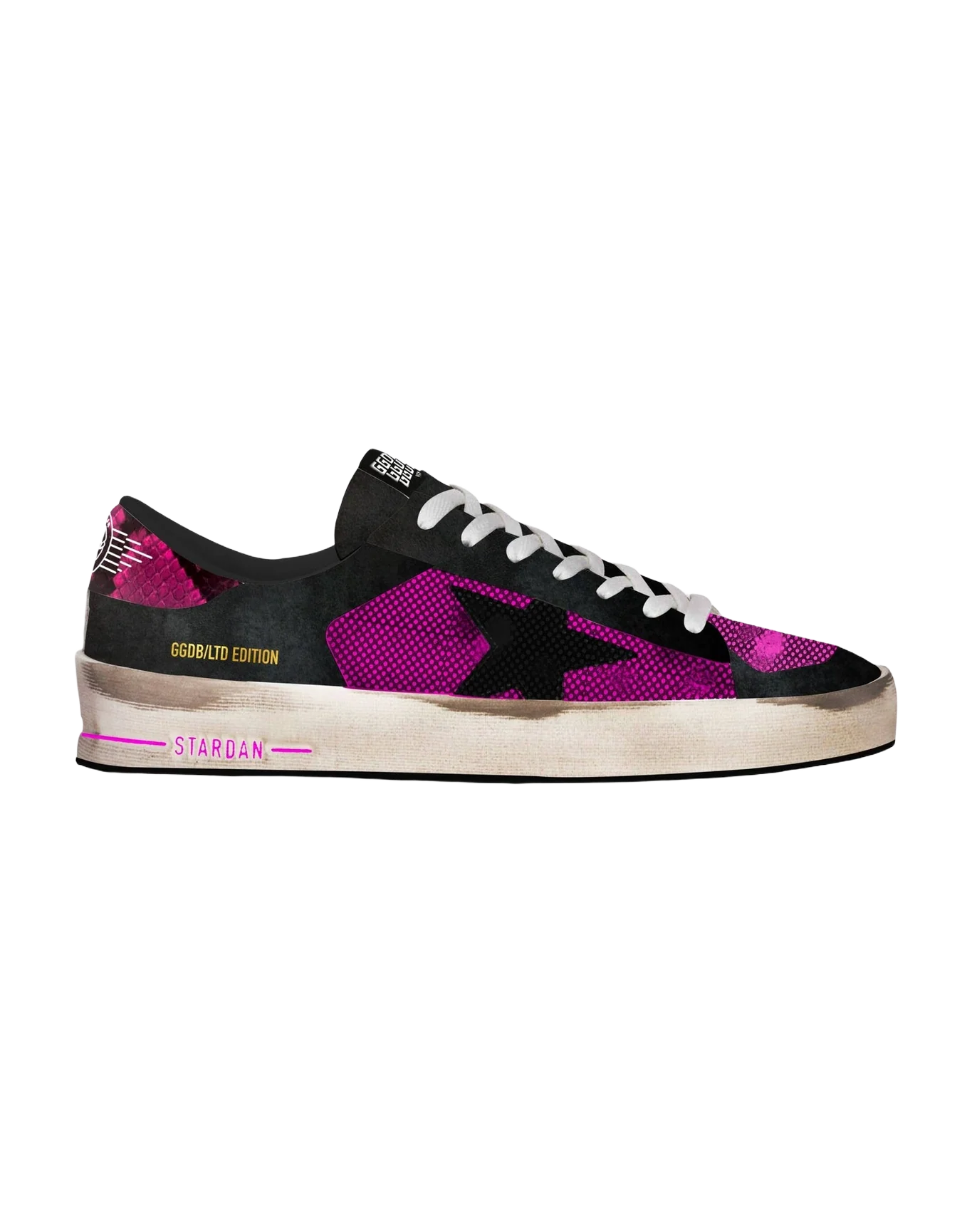 Men | Fuchsia & Black Limited Edition Lab Stardan Sneakers | Black x Pink Fluo