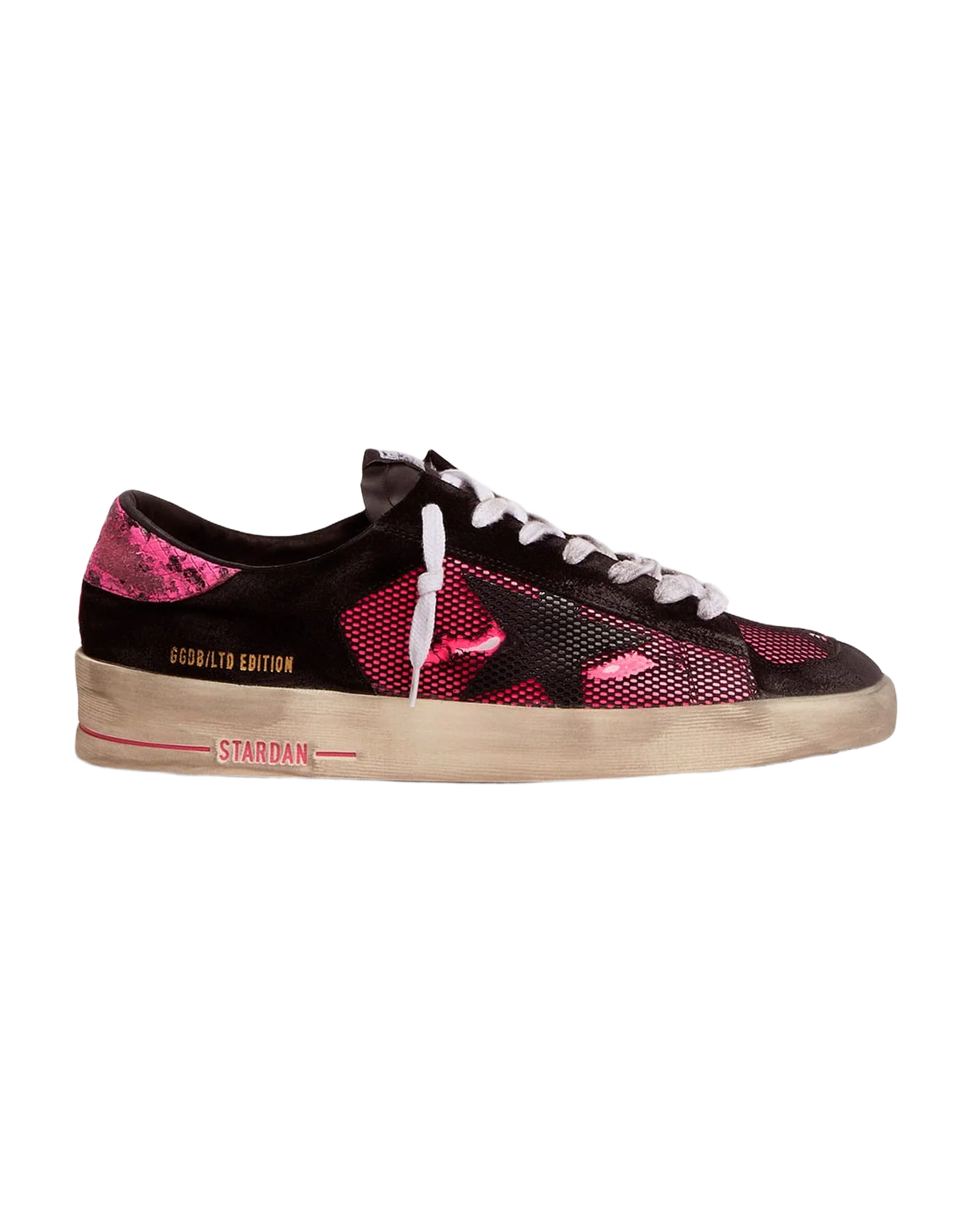 Men | Fuchsia & Black Limited Edition Lab Stardan Sneakers | Black x Pink Fluo - Image 2