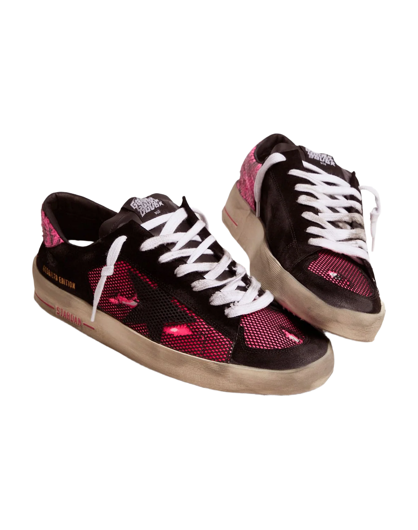 Men | Fuchsia & Black Limited Edition Lab Stardan Sneakers | Black x Pink Fluo - Image 3